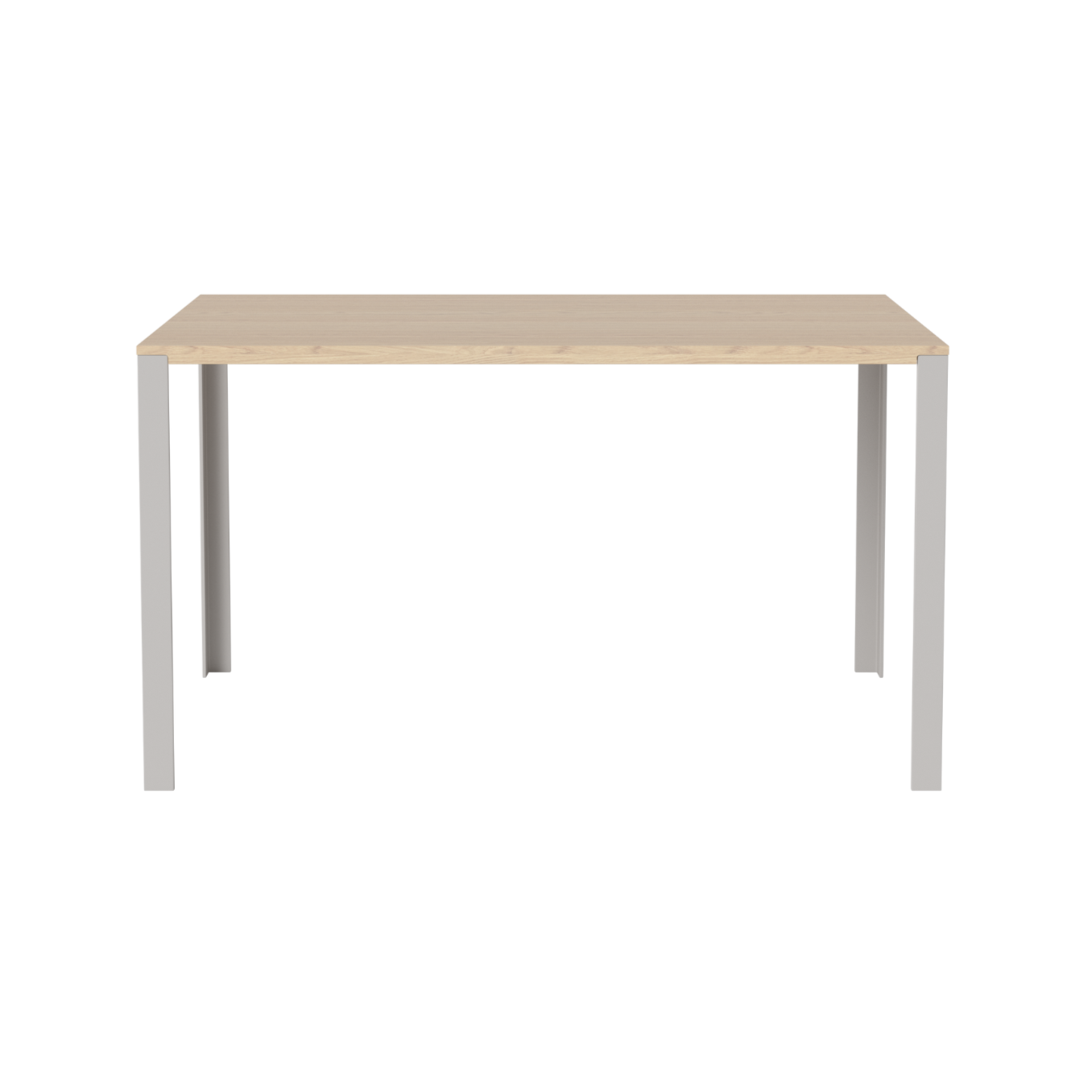Stôl LINK bielené dubové drevo so šedým podstavcom