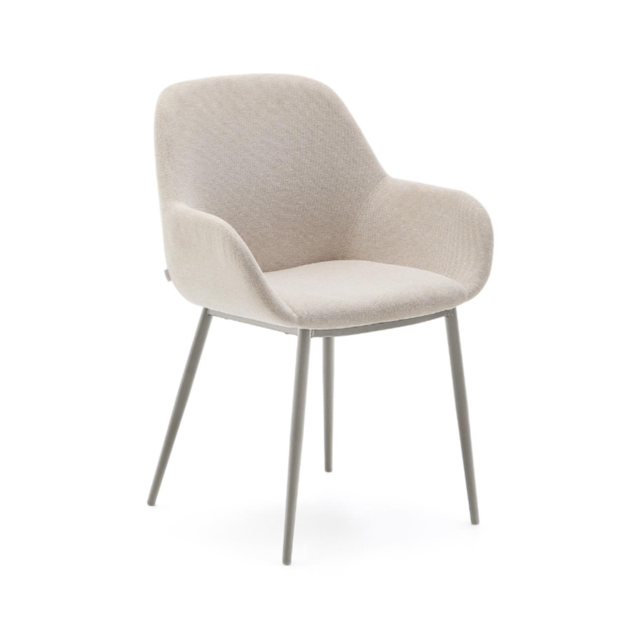 Stolička KONNA béžová s béžovým podstavcom