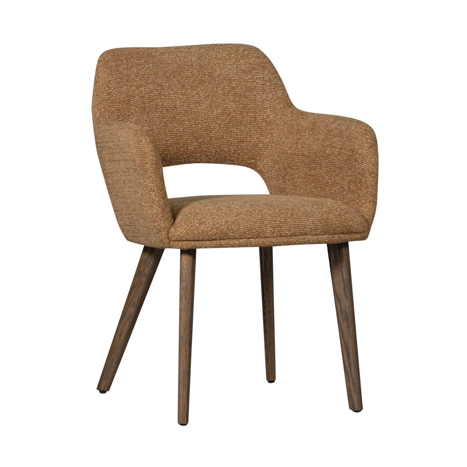 Stolička MURAT hnedá s tmavohnedým dubovým podstavcom