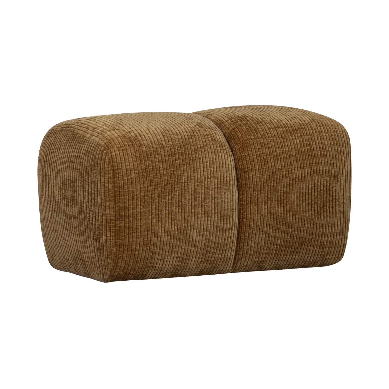 MOJO pouf in dark honey corduroy