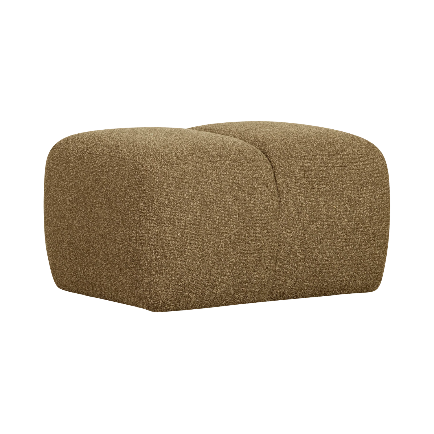 Puf MOJO tmavý medový bouclé