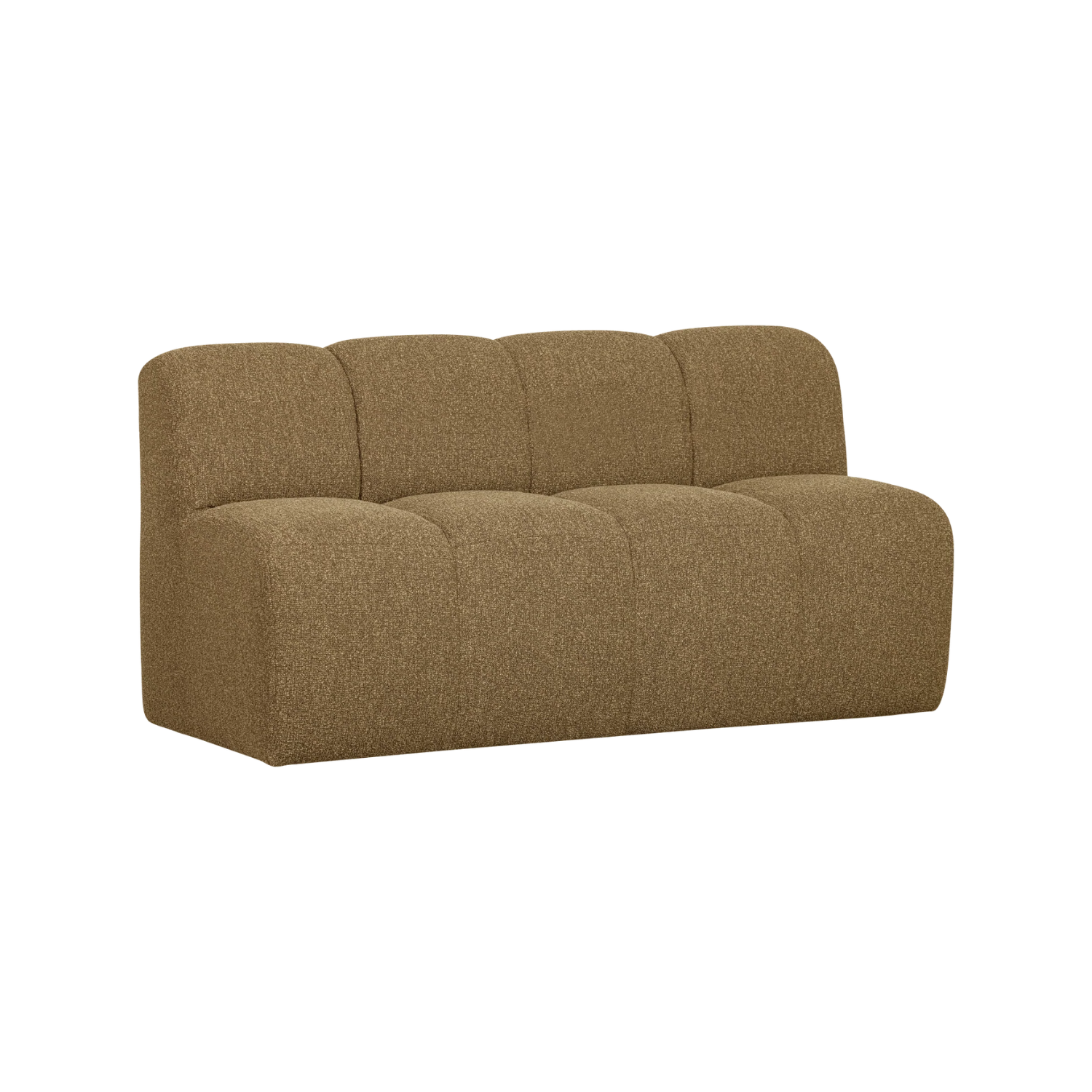 MOJO BENCH Modular Sofa - 3-Seater Element in Dark Honey Bouclé
