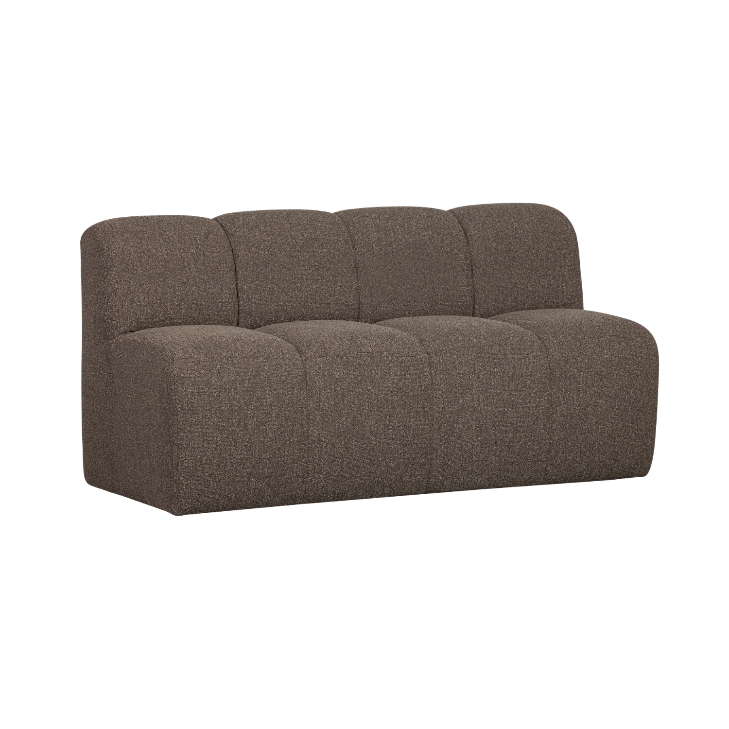 MOJO BENCH Modular Sofa - 3-Seater Brown Bouclé Element
