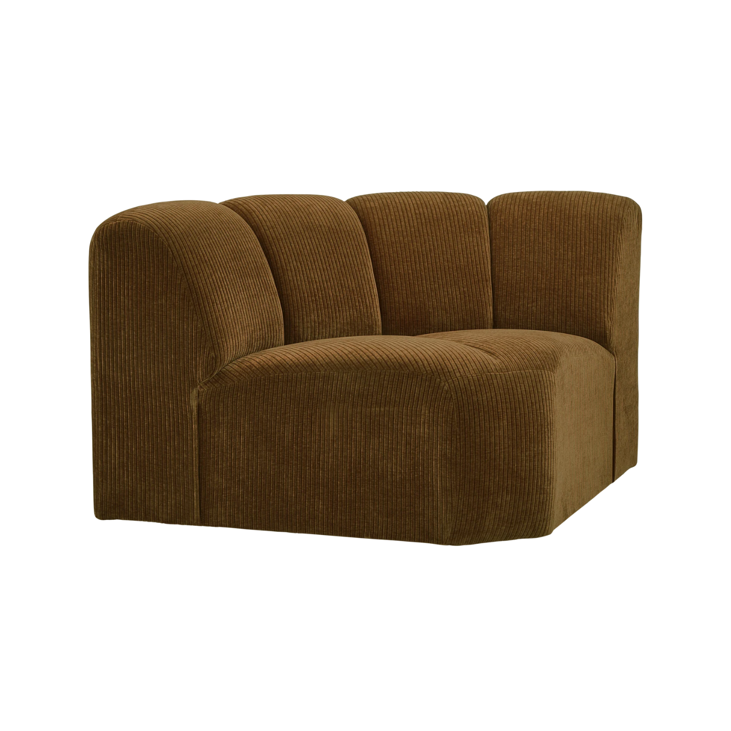MOJO modular sofa - dark honey corduroy corner element