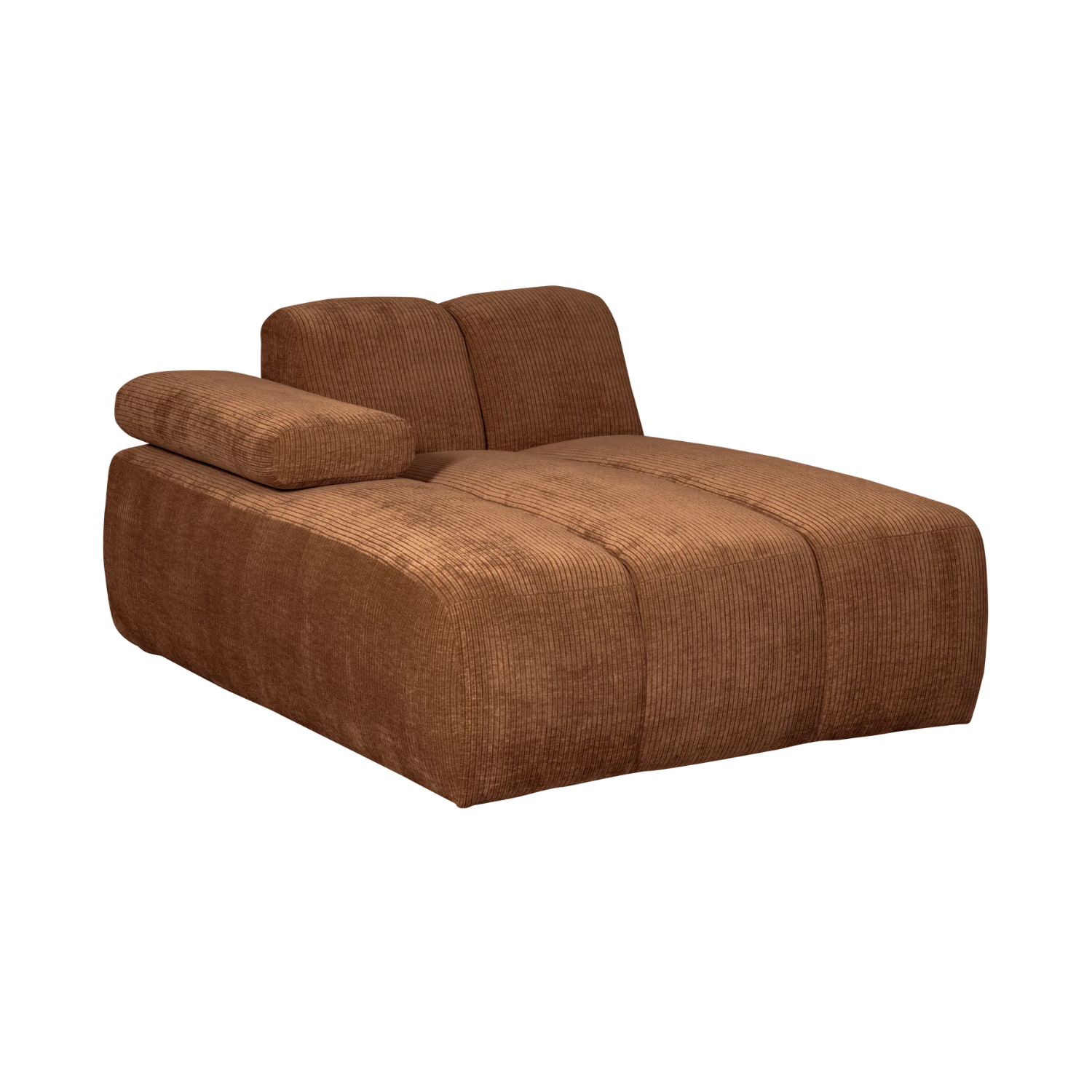 MOJO modular sofa - left-sided brown corduroy chaise longue