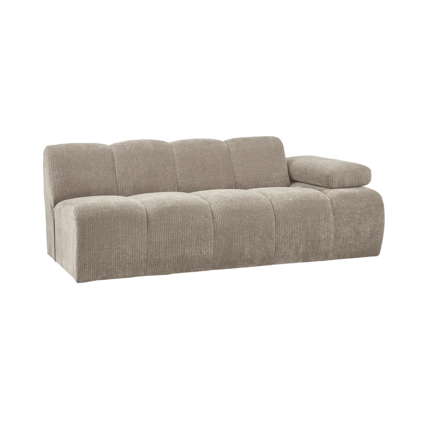 MOJO modular sofa - right-facing 2-seater dark sandy corduroy element