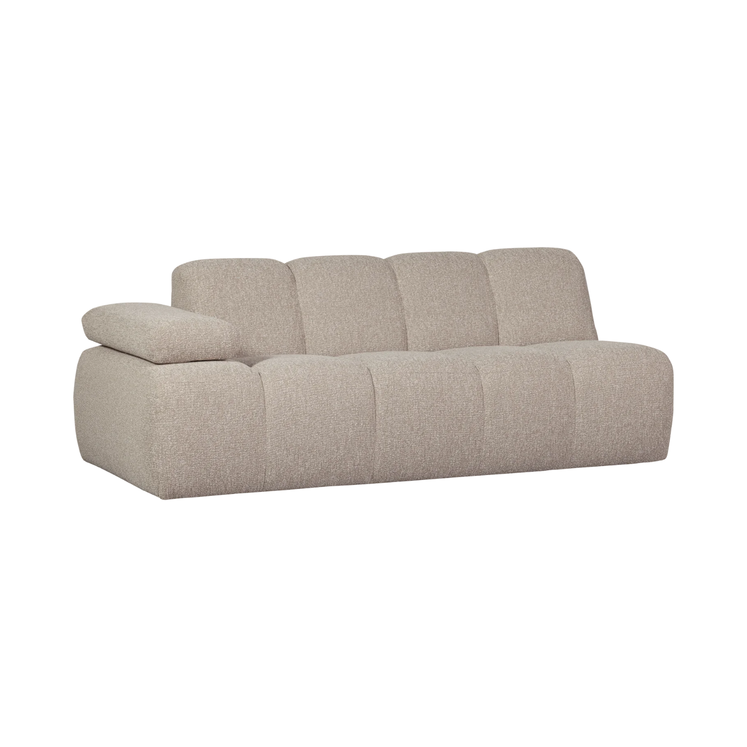 MOJO modular sofa - left-sided 2-seater beige mélange bouclé element