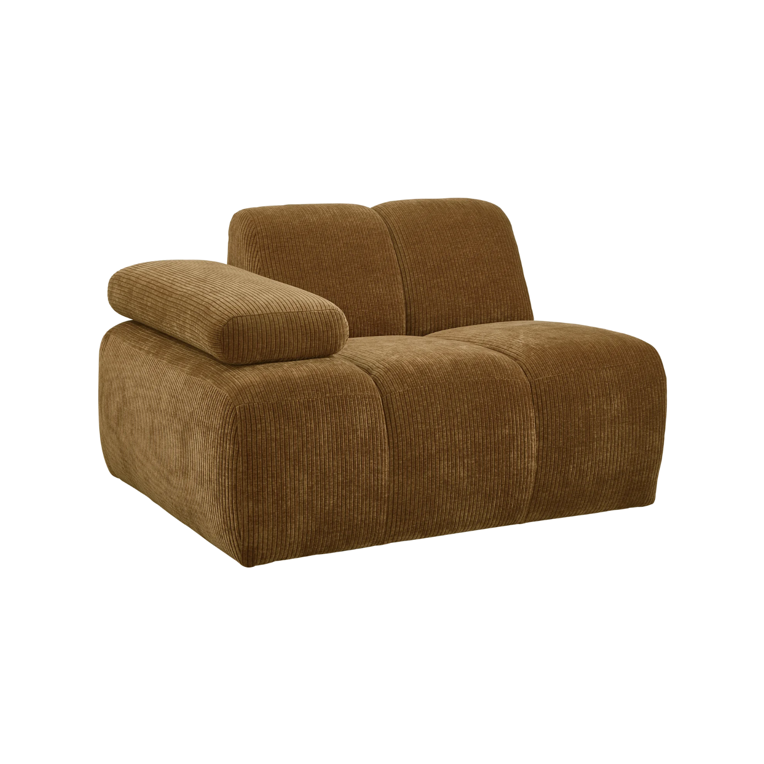 MOJO modular sofa - left element dark honey corduroy