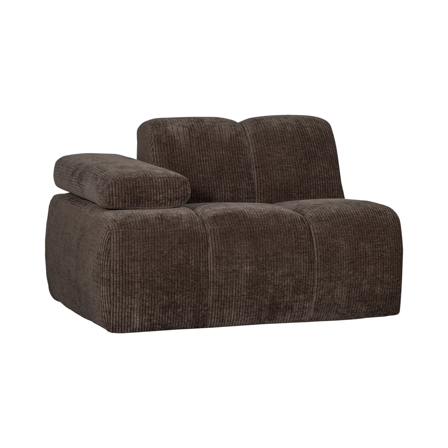 MOJO modular sofa - left element dark brown corduroy