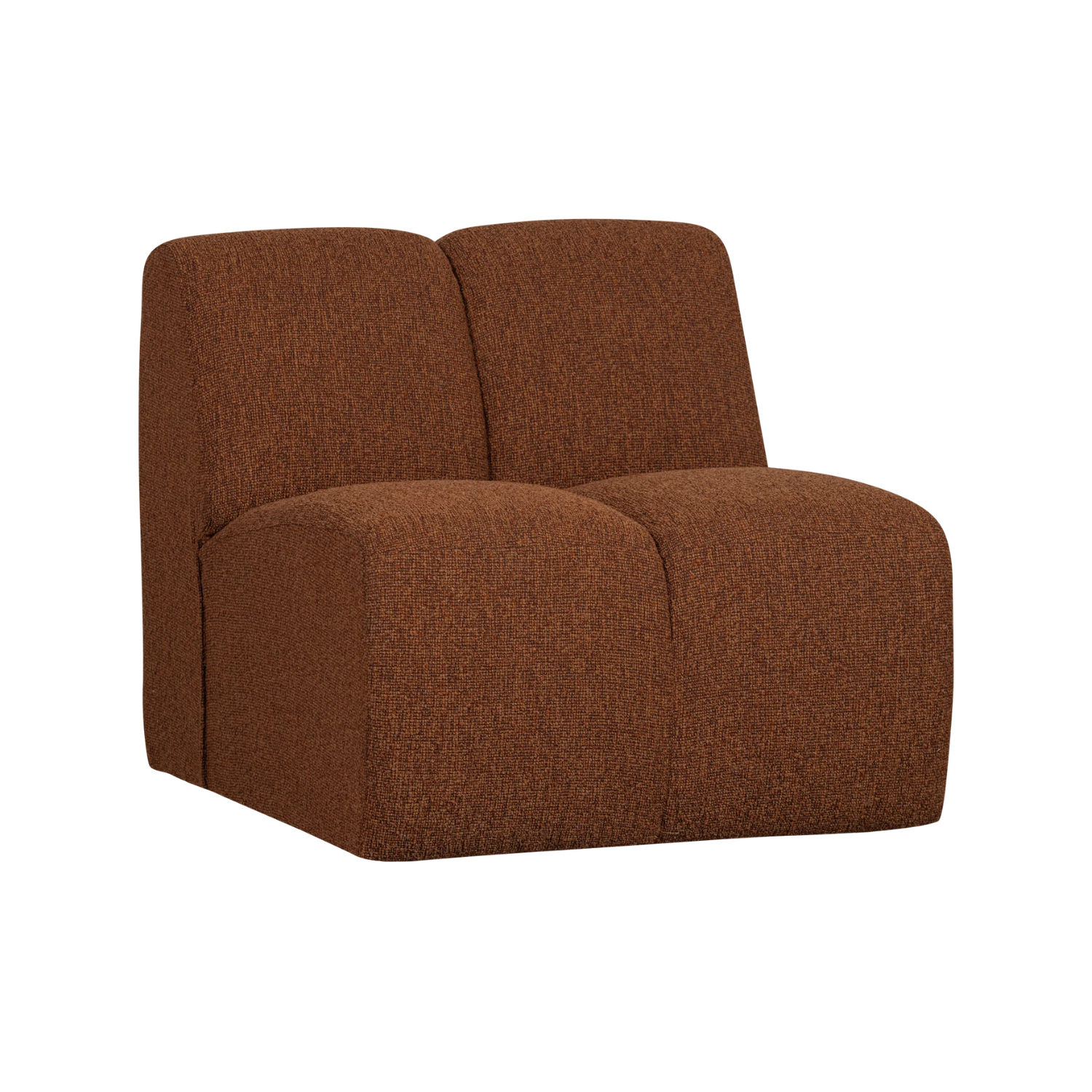 Armchair / MOJO module rust brown bouclé