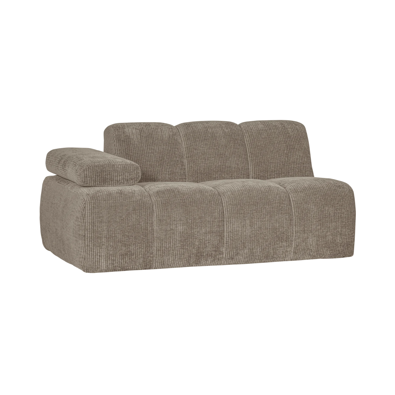 MOJO modular sofa - 1.5-seater left-side dark sandy corduroy element