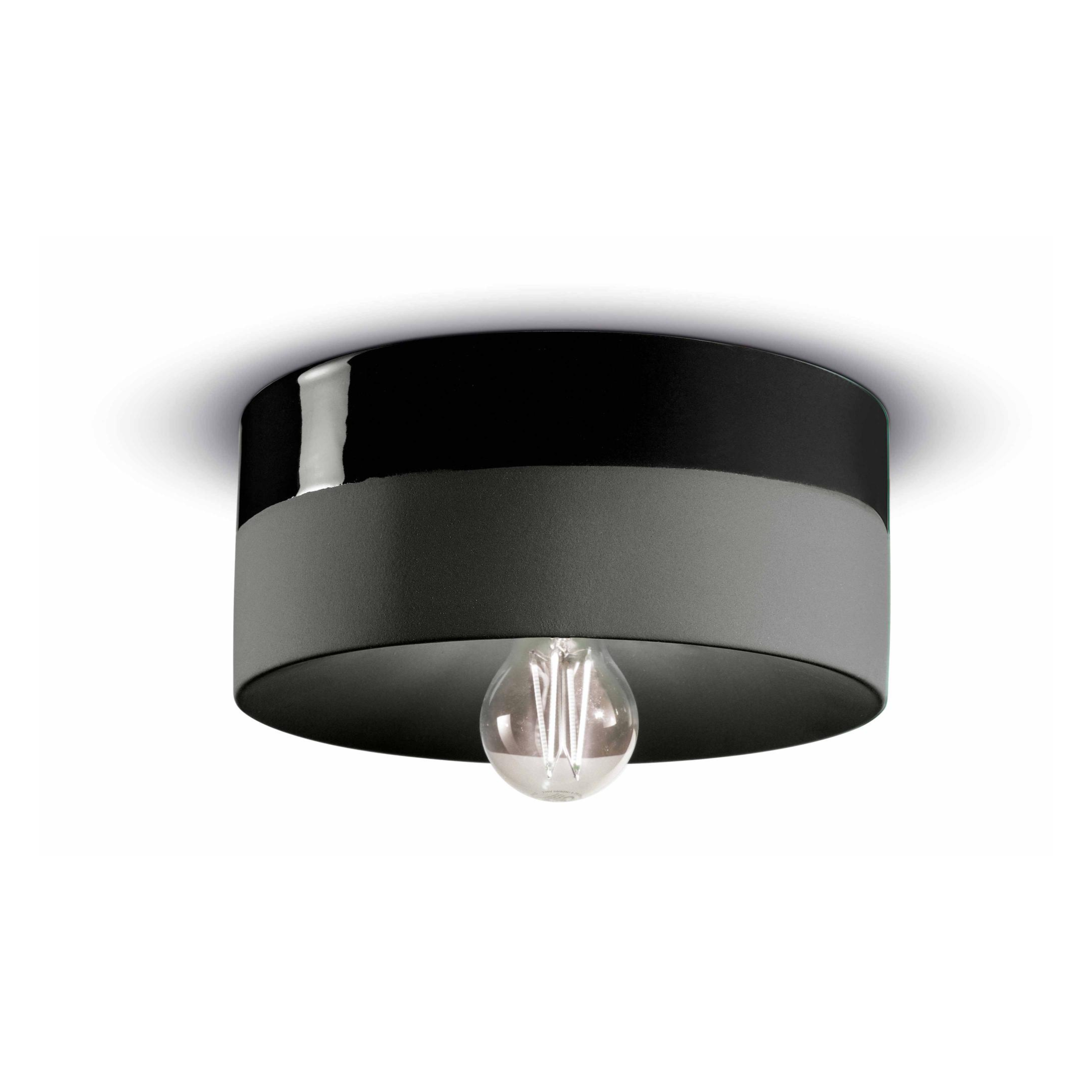 Black ceramic wall lamp PI