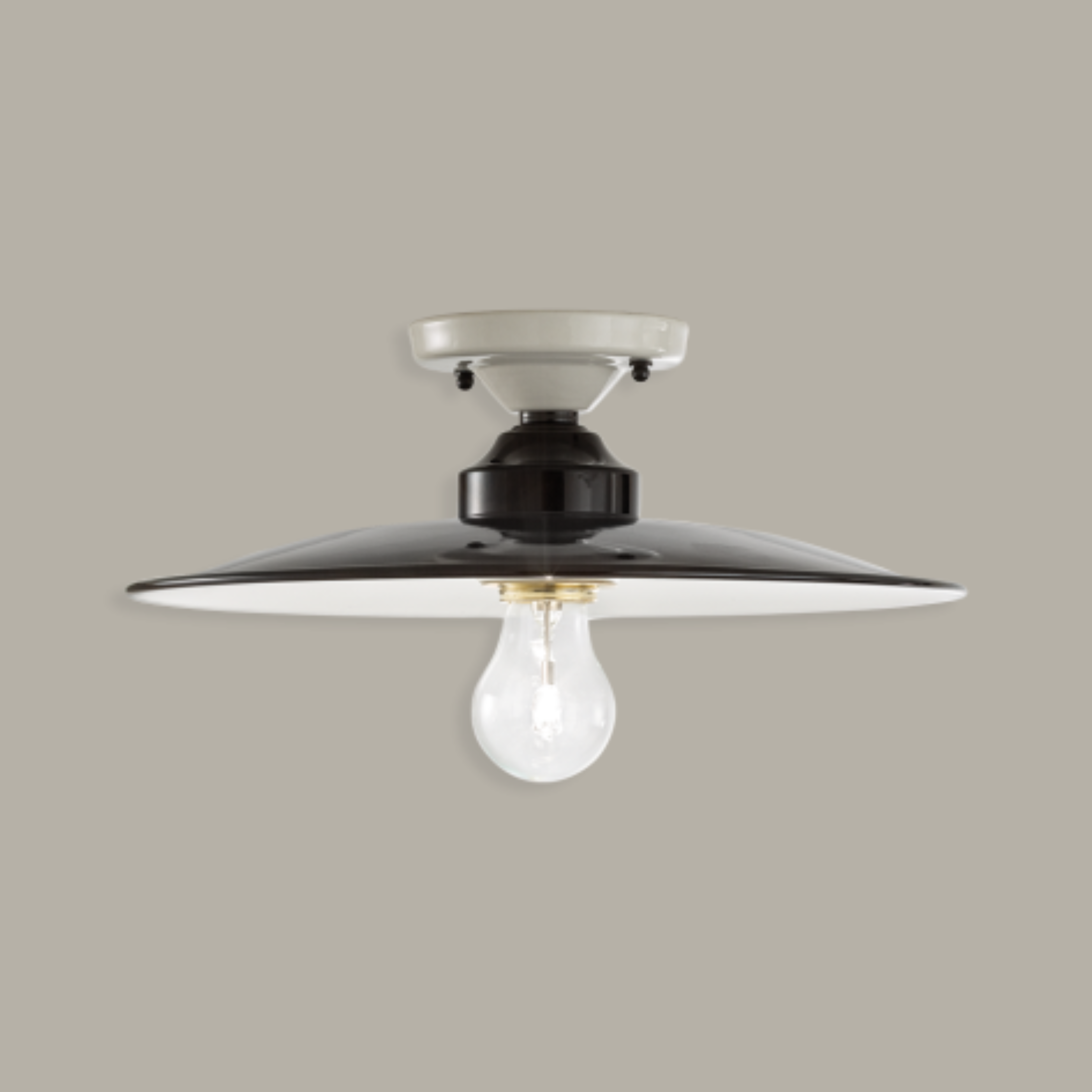 B&W ceramic ceiling lamp black and white