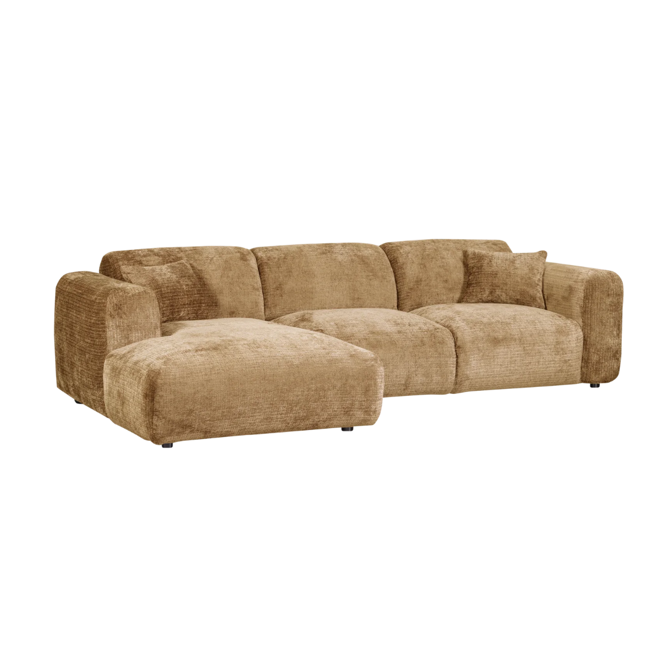 Left-facing modular CLOUD corner sofa in honey