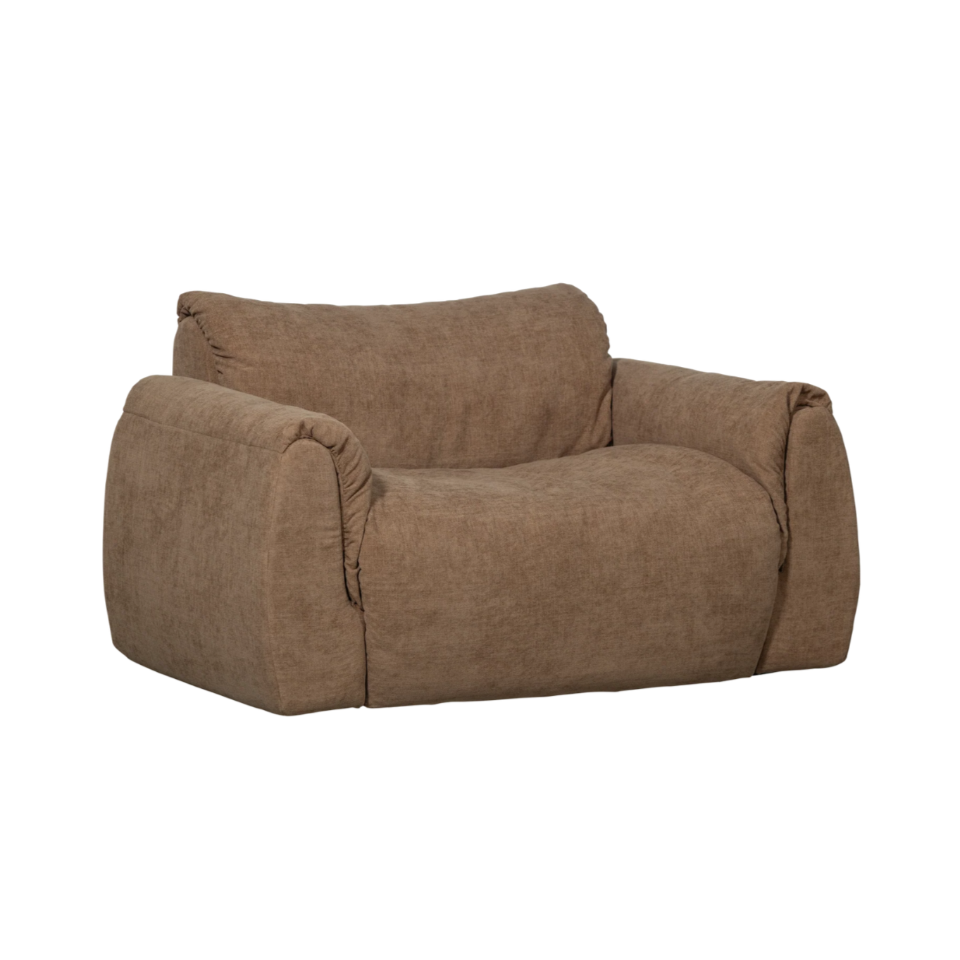 BAGGY brown armchair