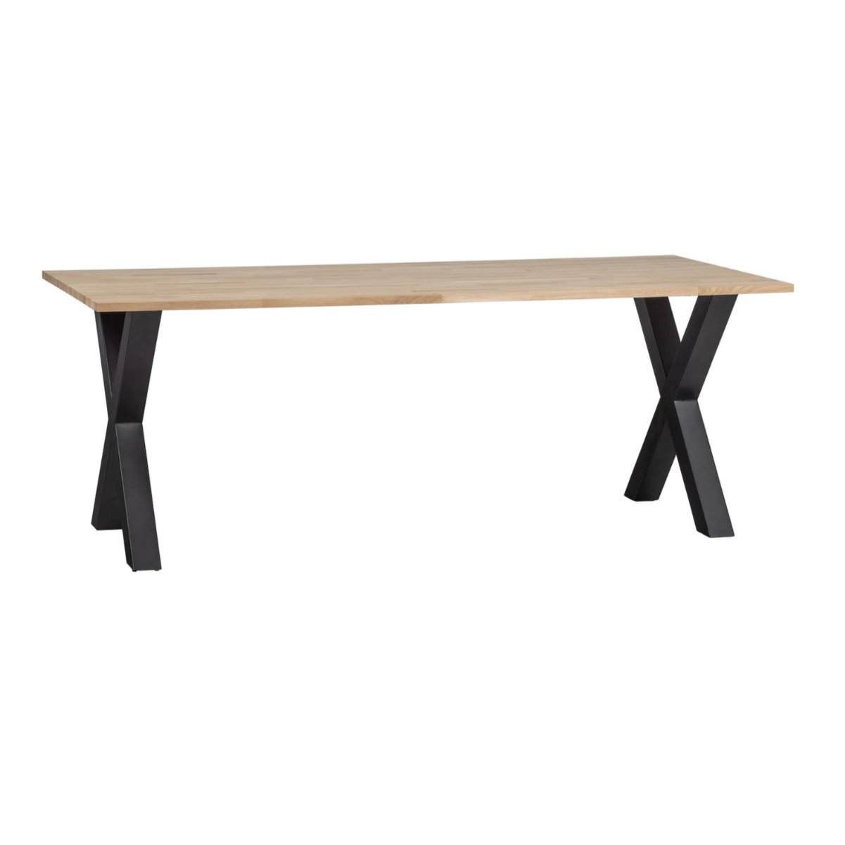 TABLO table oak with X-shaped base