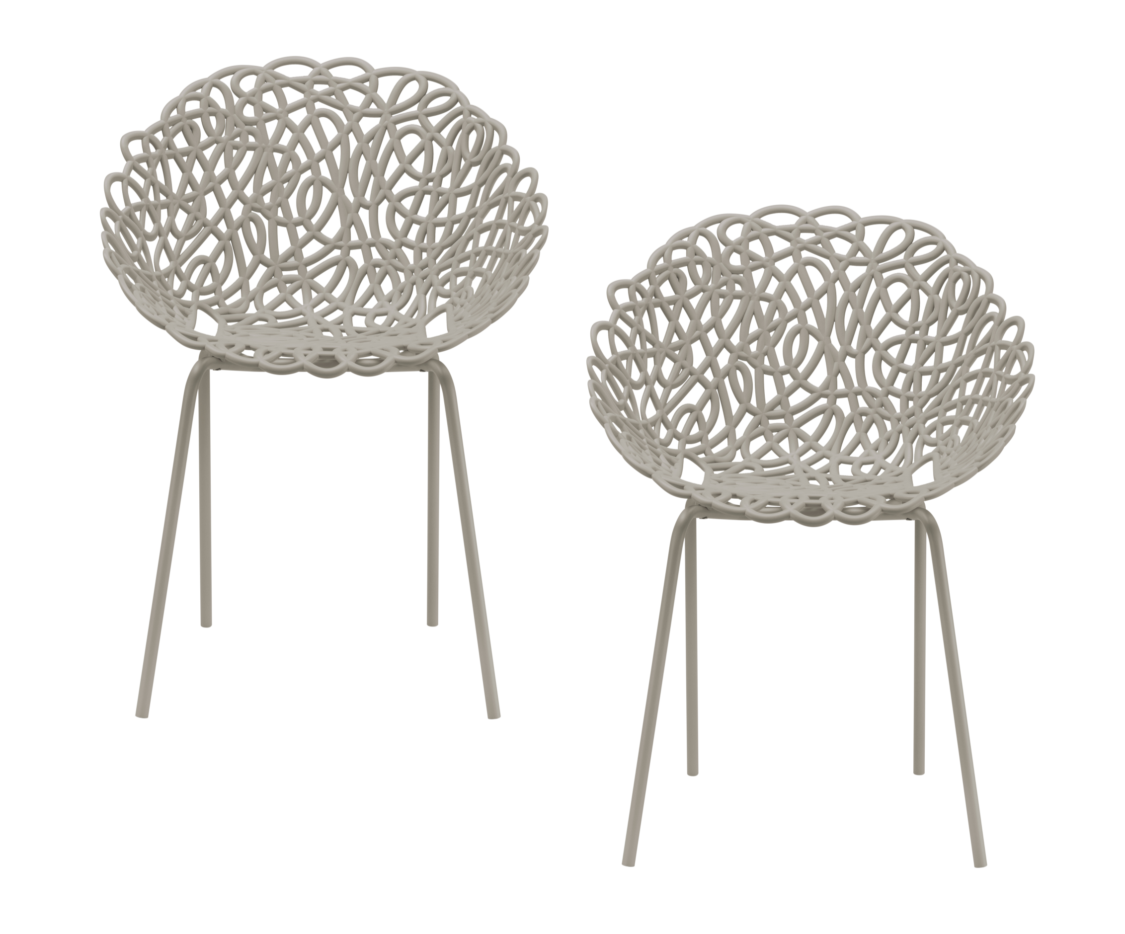 BACANA gray garden chair set