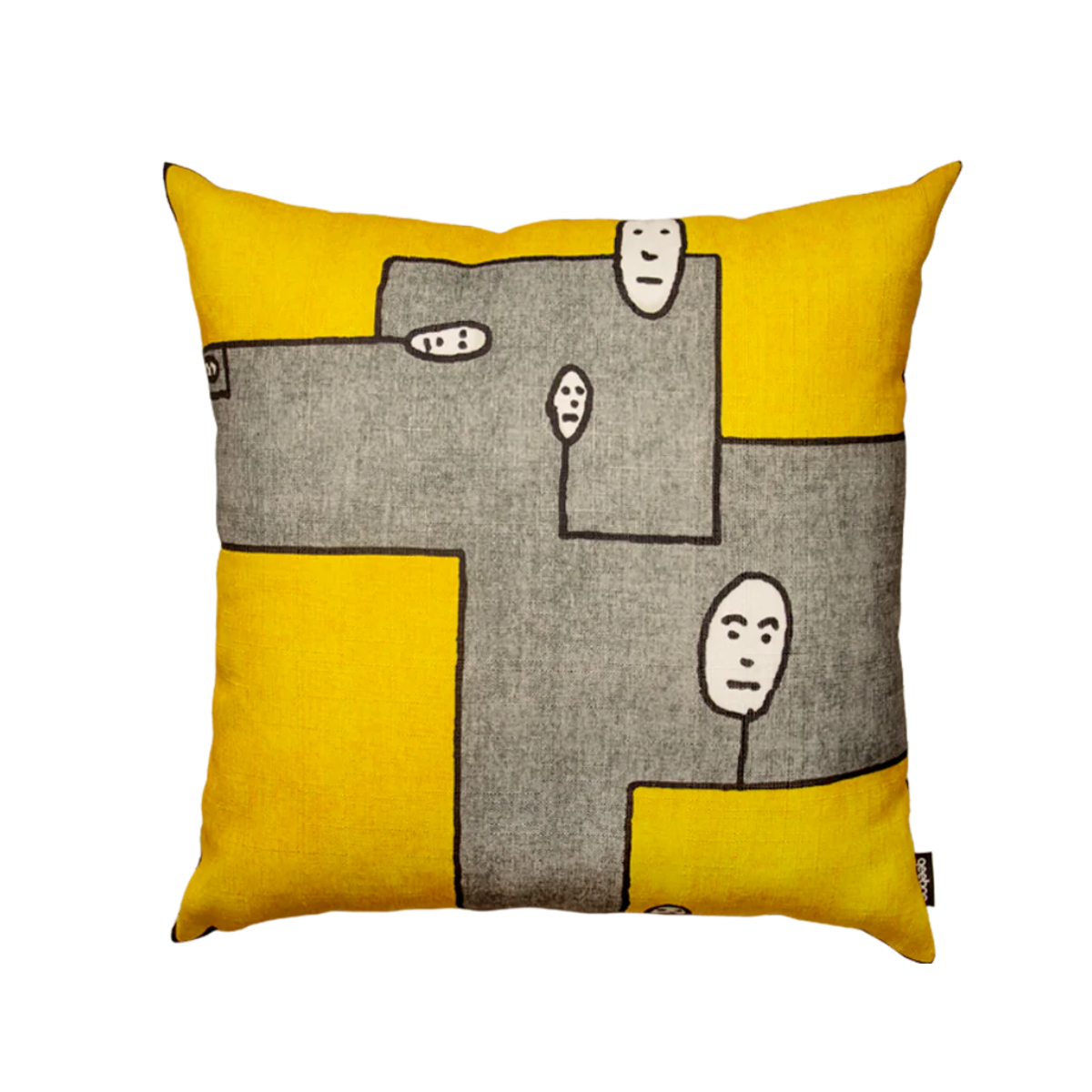 Reversible Pillow DOG yellow