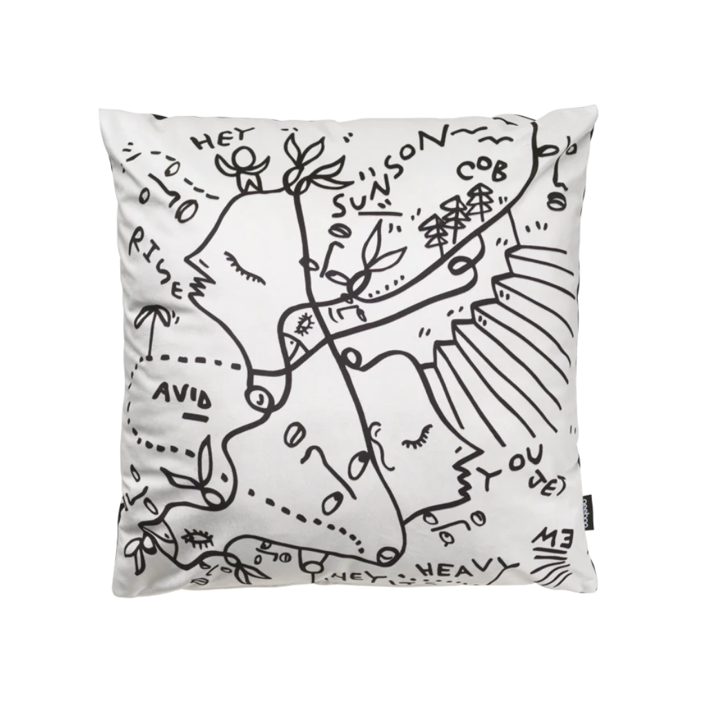 Obojstranný vankúš ENERGETIC EXPRESSIONS biely s čiernym