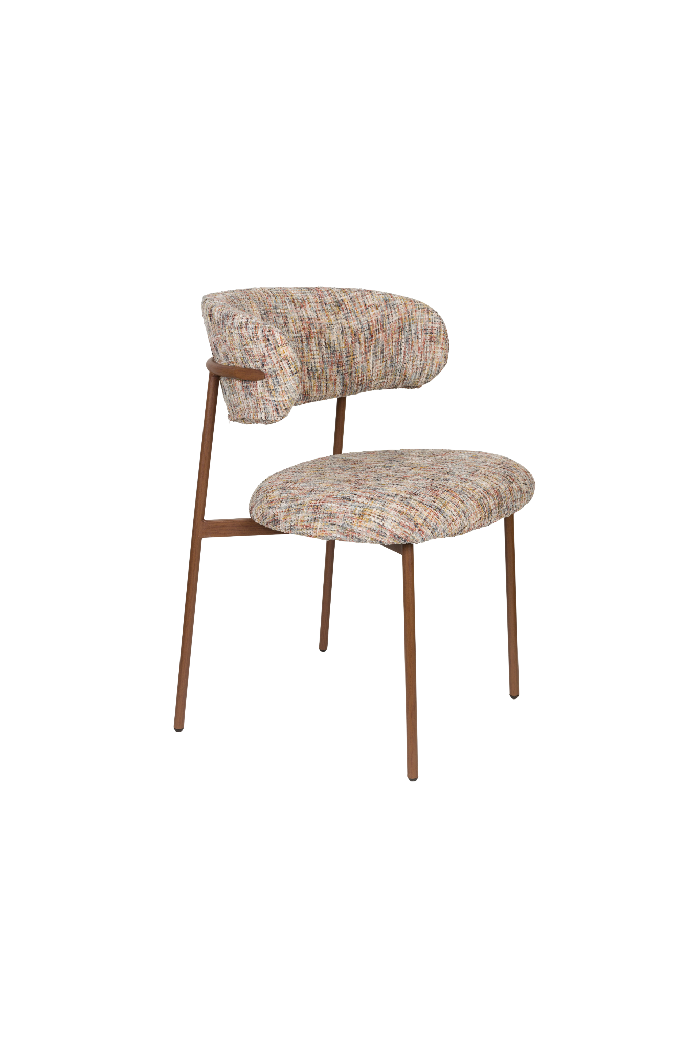 CLAES chair beige mélange with brown base