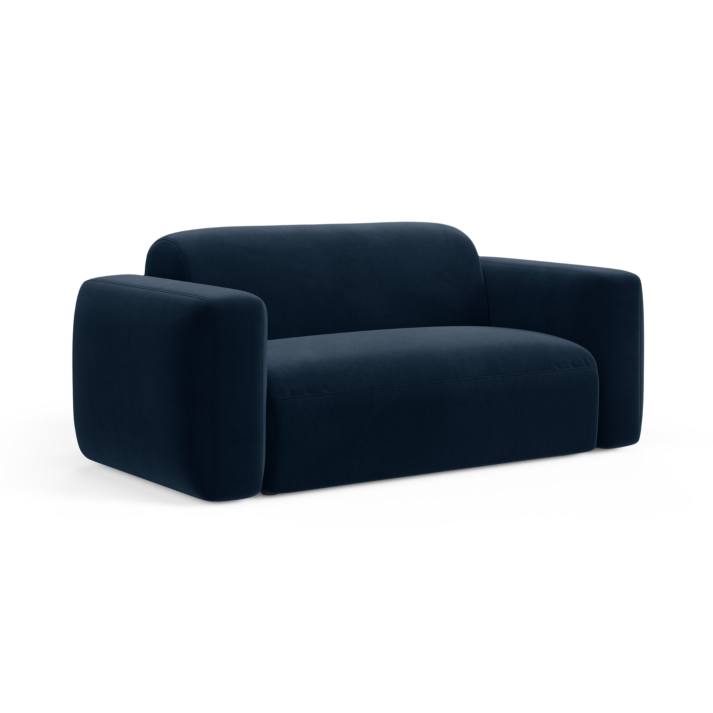Sofa z jemného velúru pre 2 osoby STRINO granátová