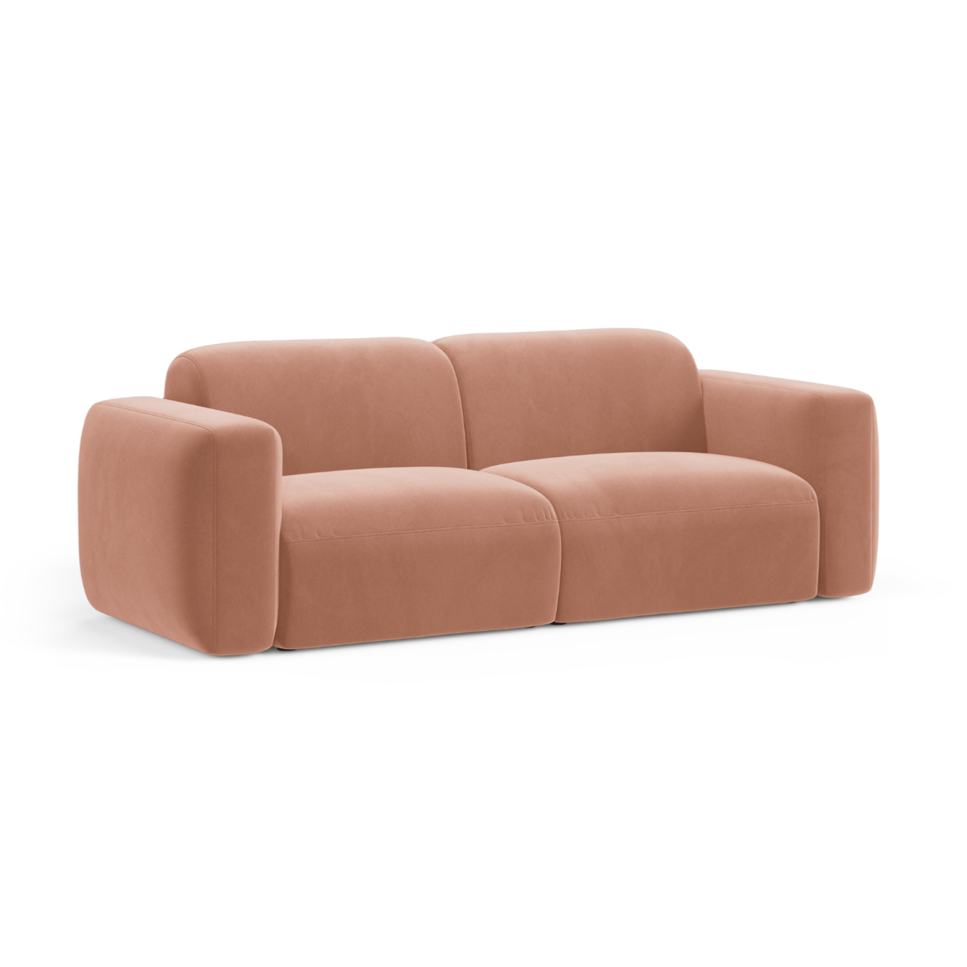 Sofa z jemného velúru 3-miestna STRINO ružová
