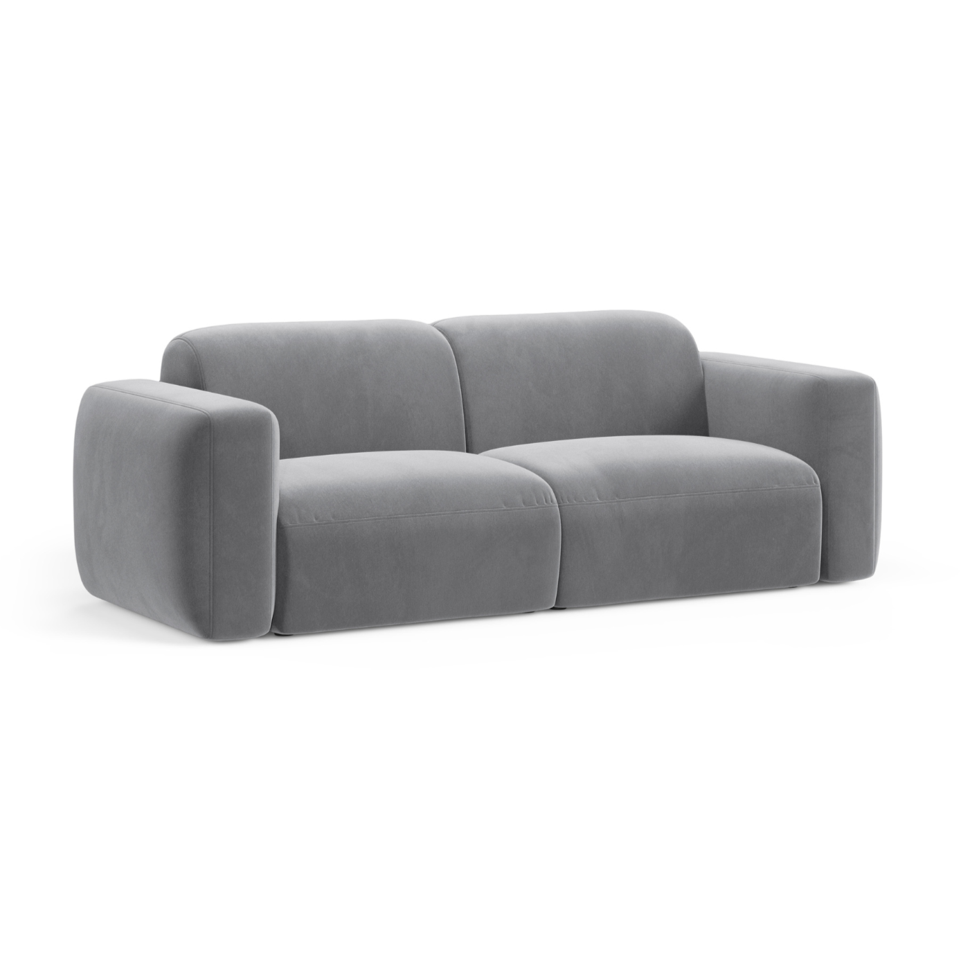 Sofa z jemného velúru 3-miestna STRINO šedá