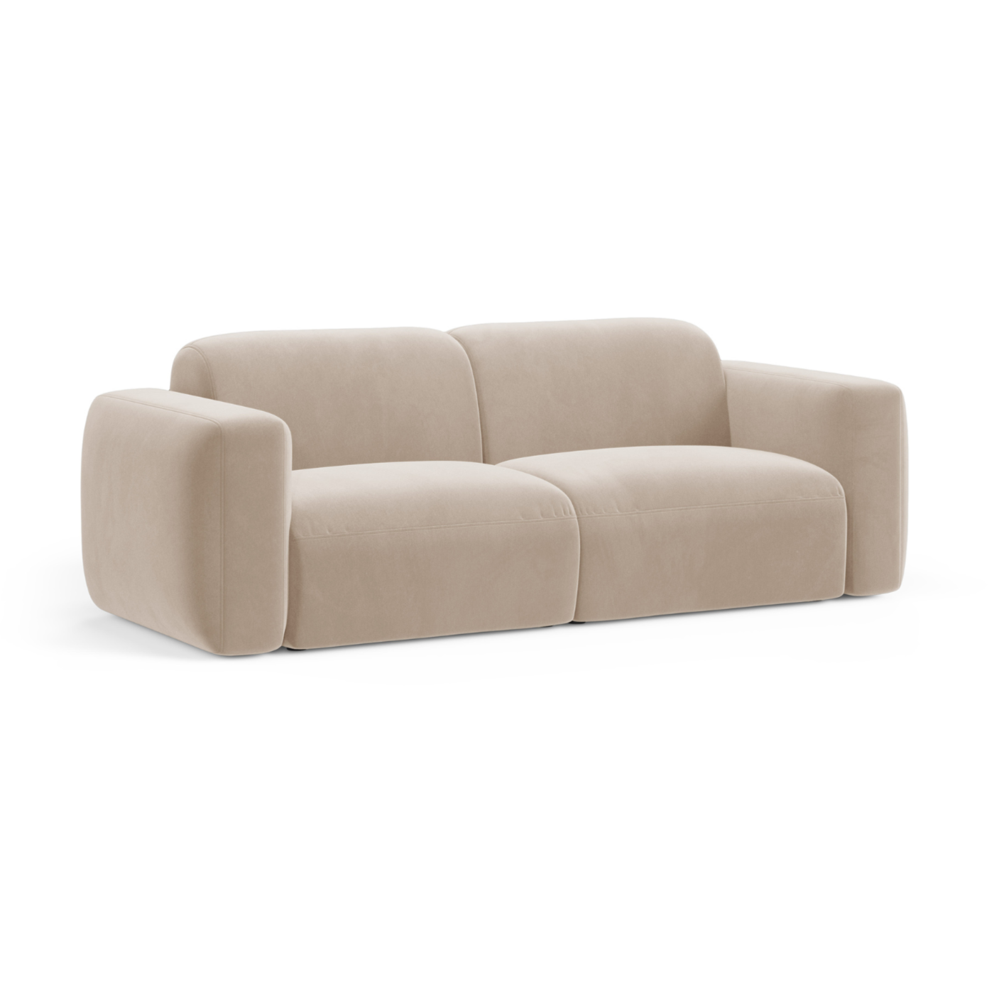 Sofa z jemného velúru 3-miestna STRINO béžová