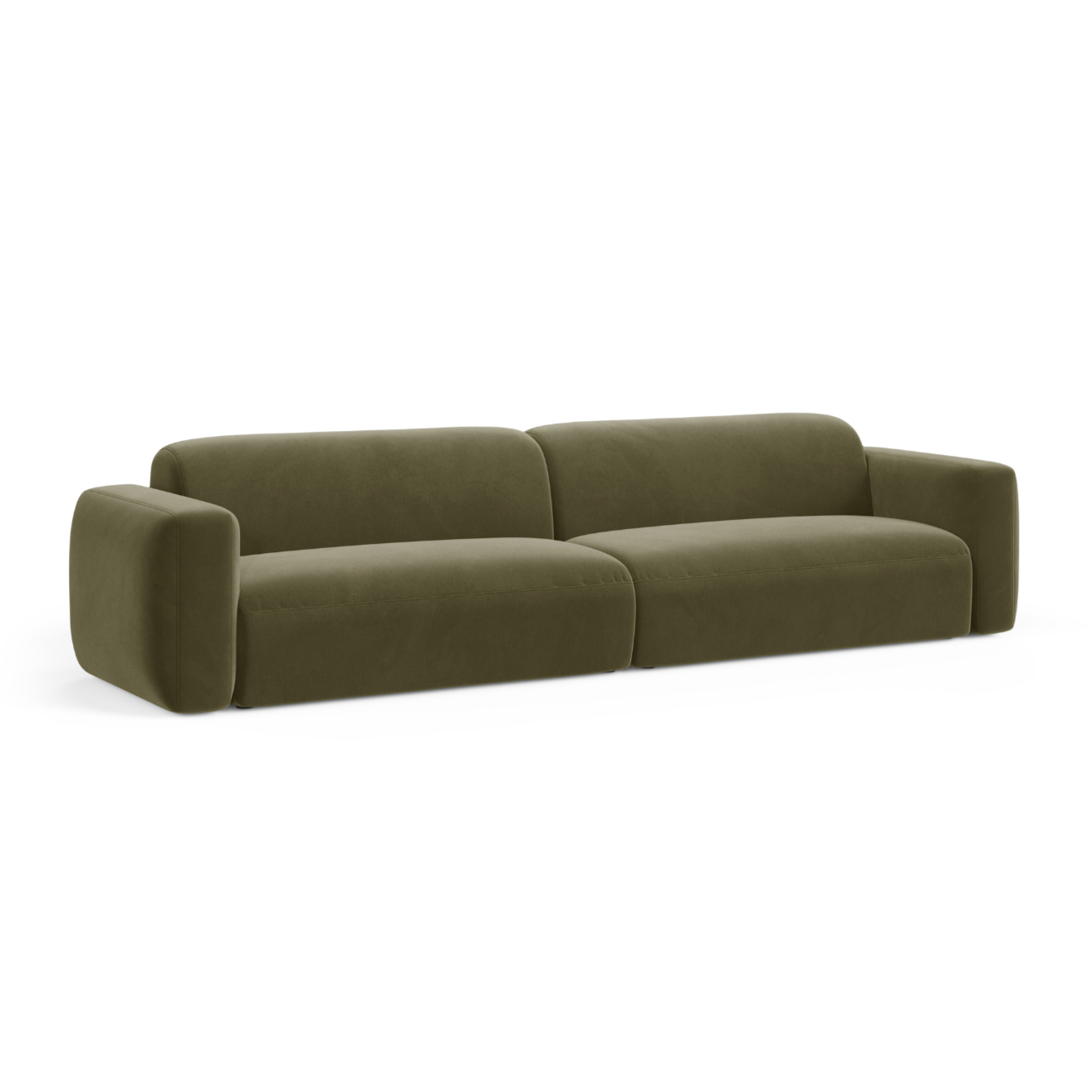 Velvet sofa for 4 people STRINO green