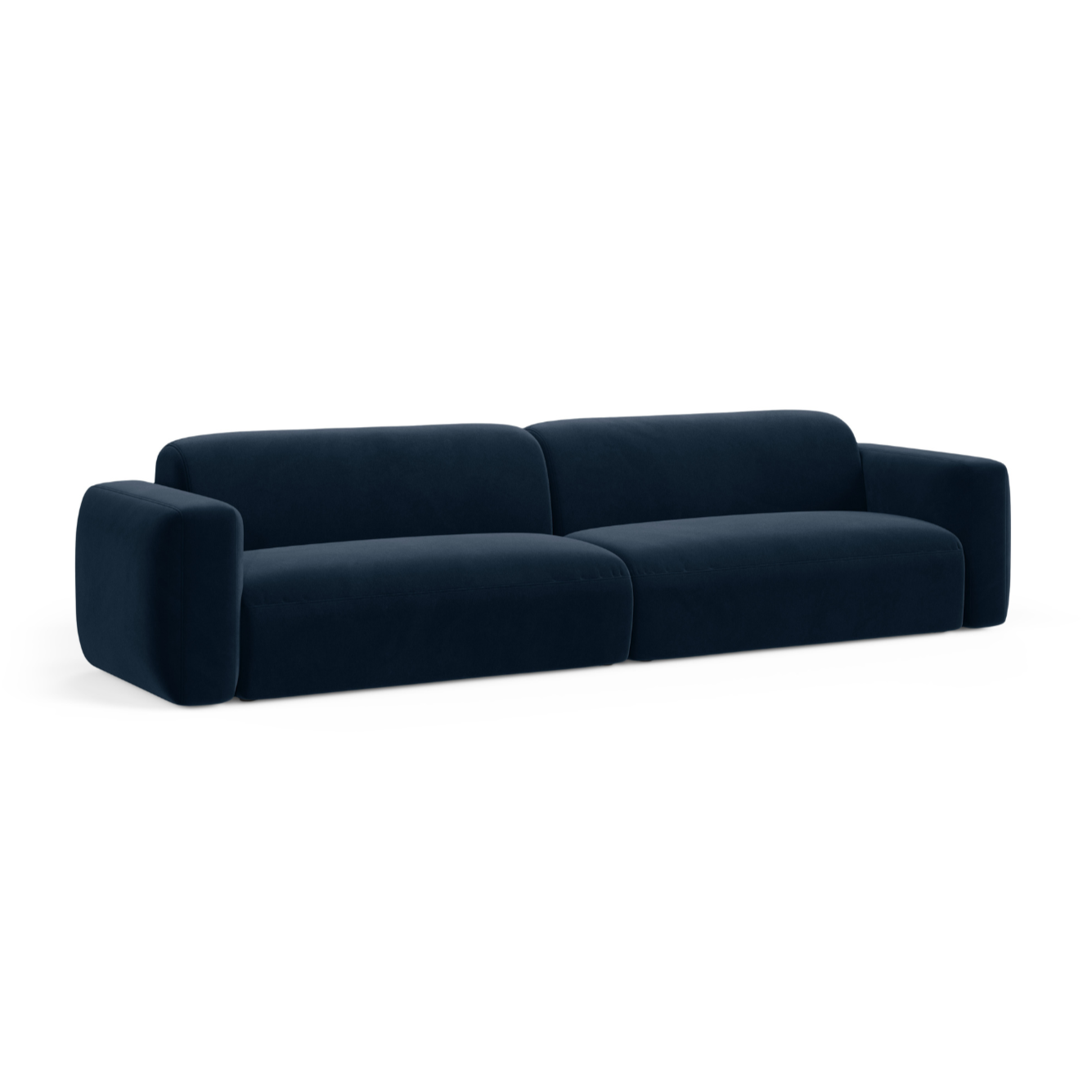 Sofa z jemného velúru pre 4 osoby STRINO granátová