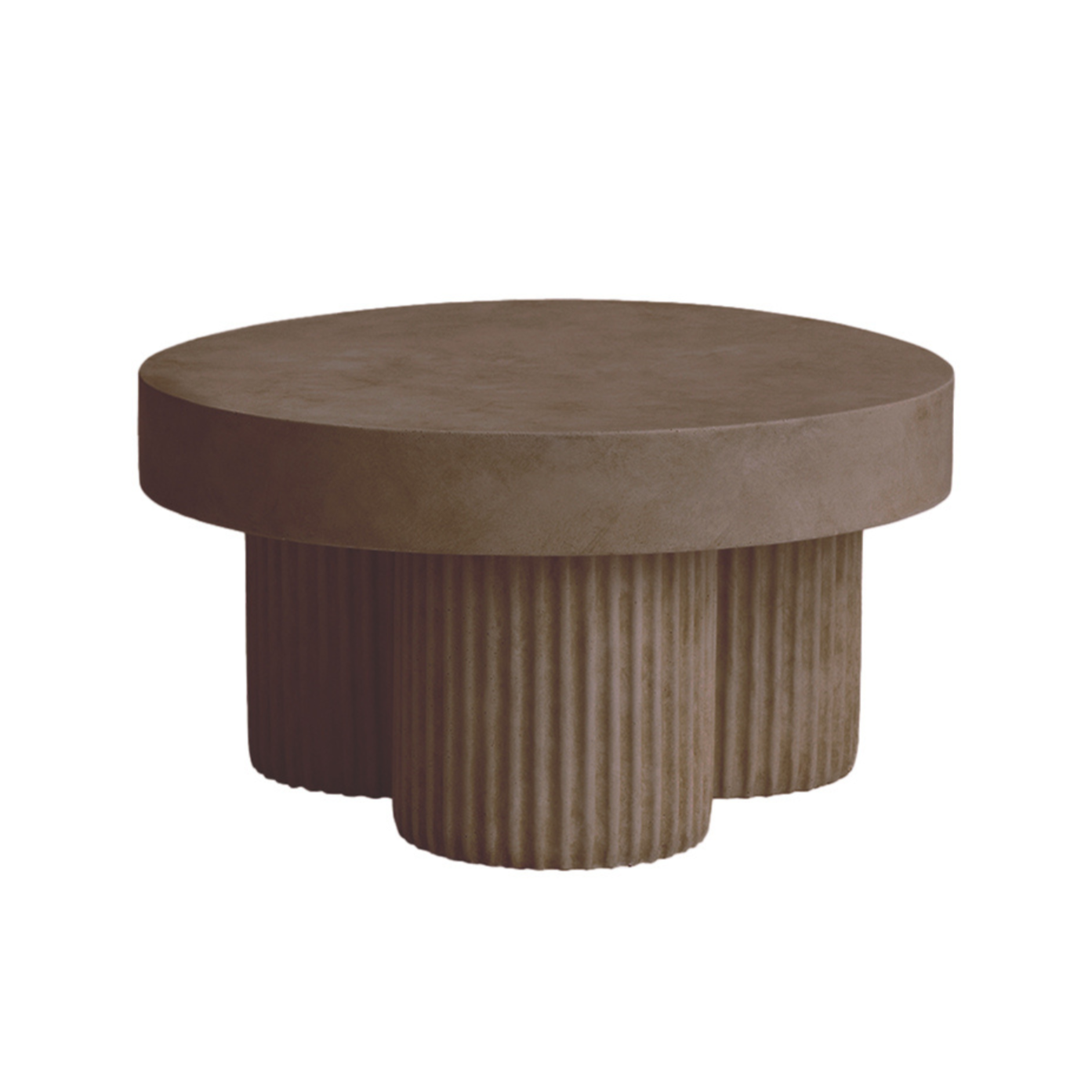 GEAR round side table brown concrete