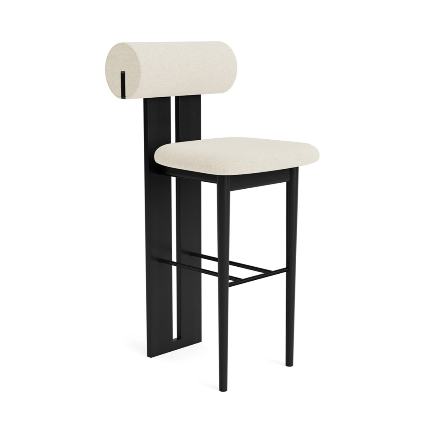 Hoker čalúnený HIPPO čierne dubové drevo