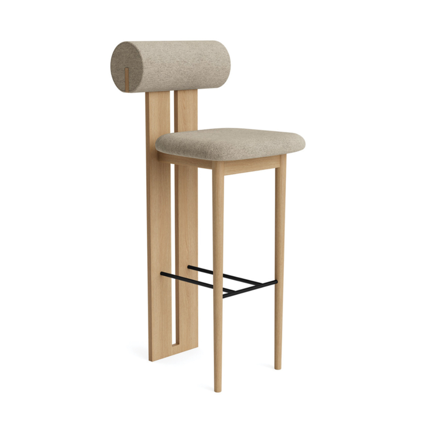 Hoker čalúnený HIPPO z dubového dreva