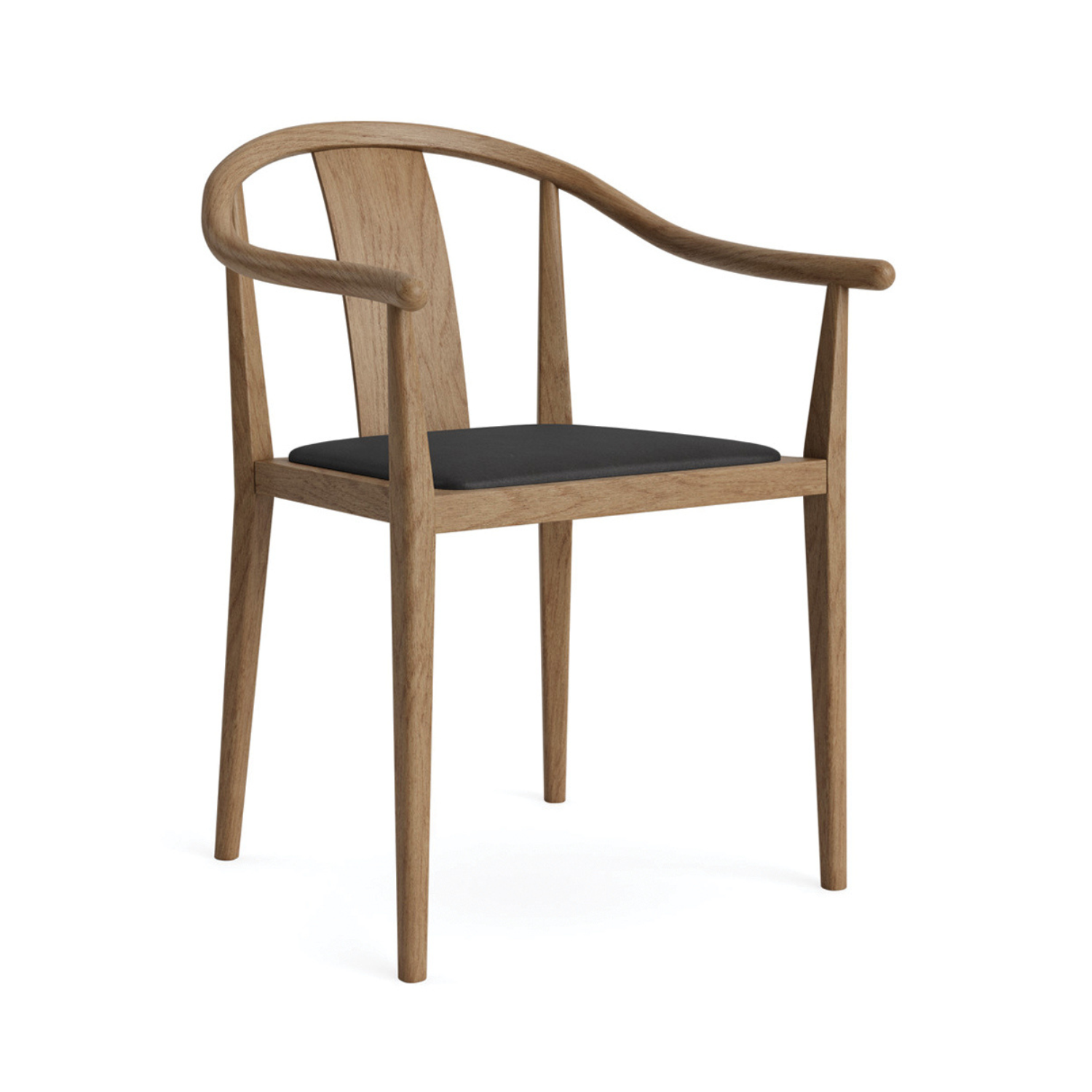 Upholstered chair SHANGHAI light smoked ash wood