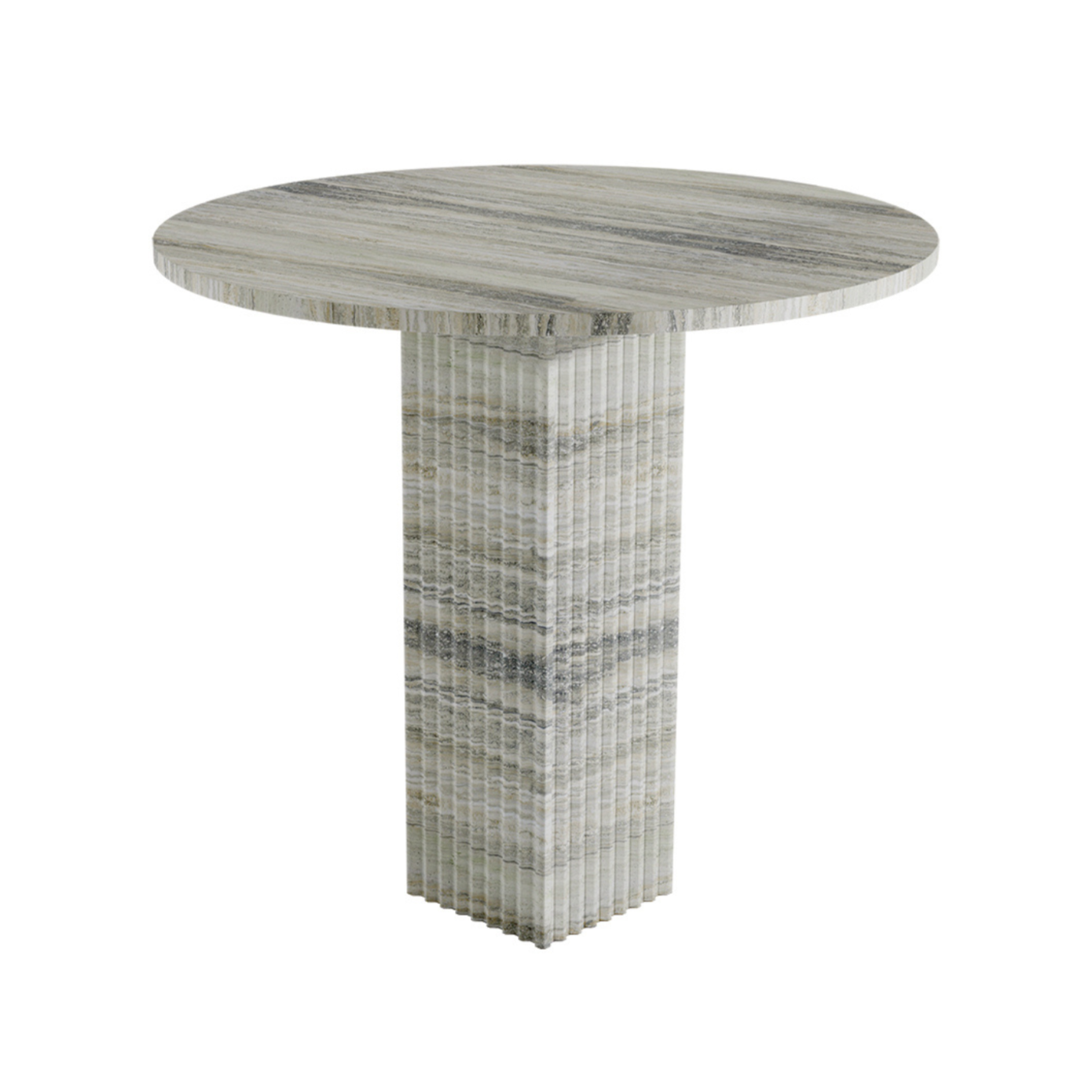 Okrúhly stôl SOHO šedý travertín