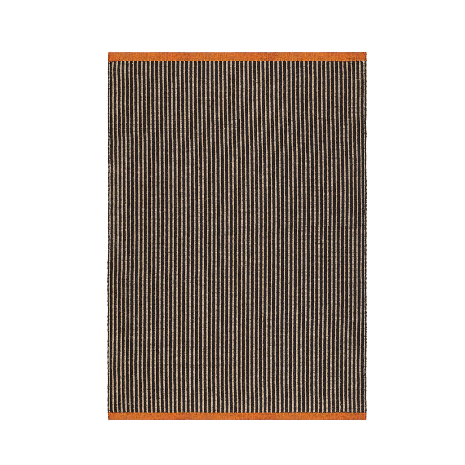 LINE rug black with orange