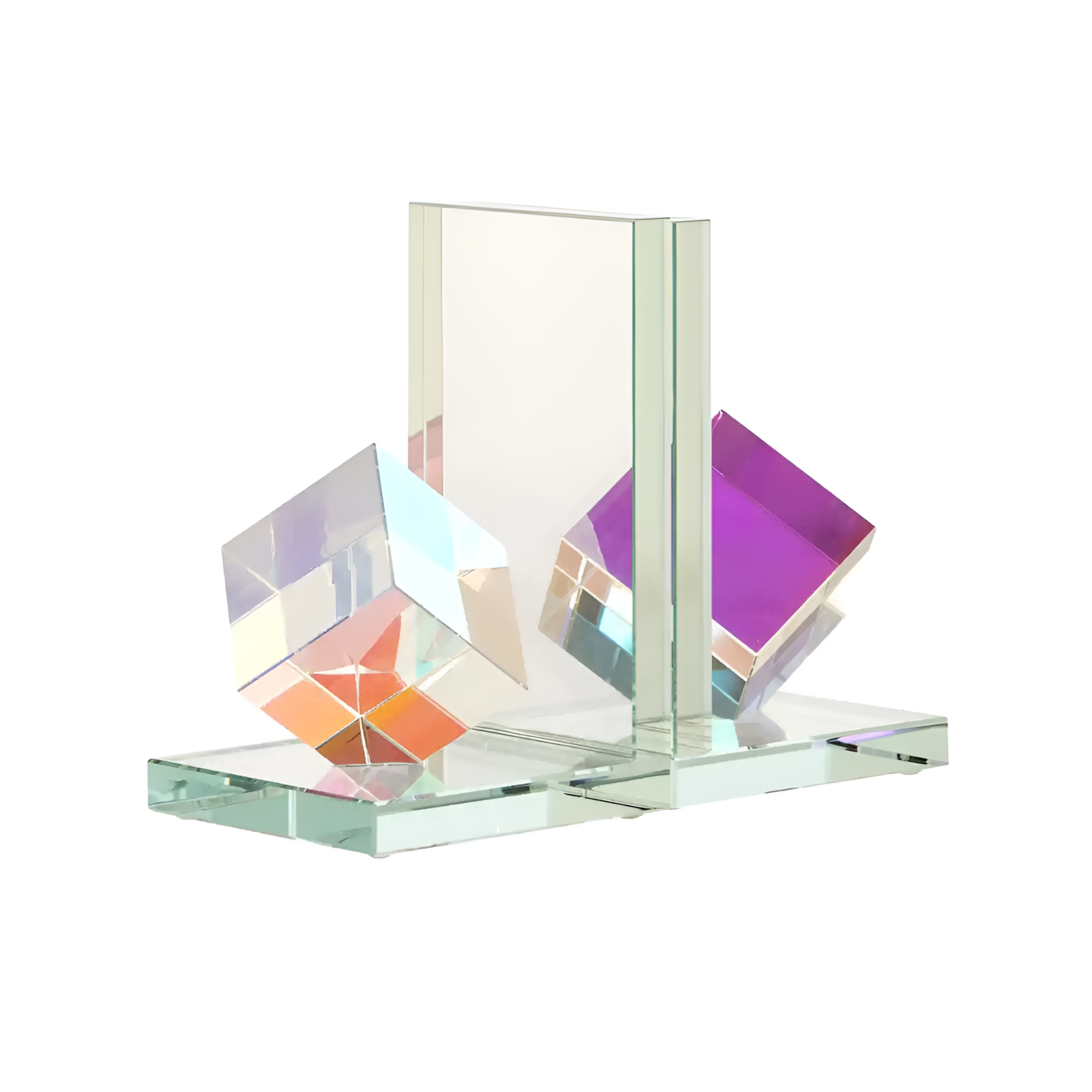 Podpora na knihy BLOCKS kryštálová