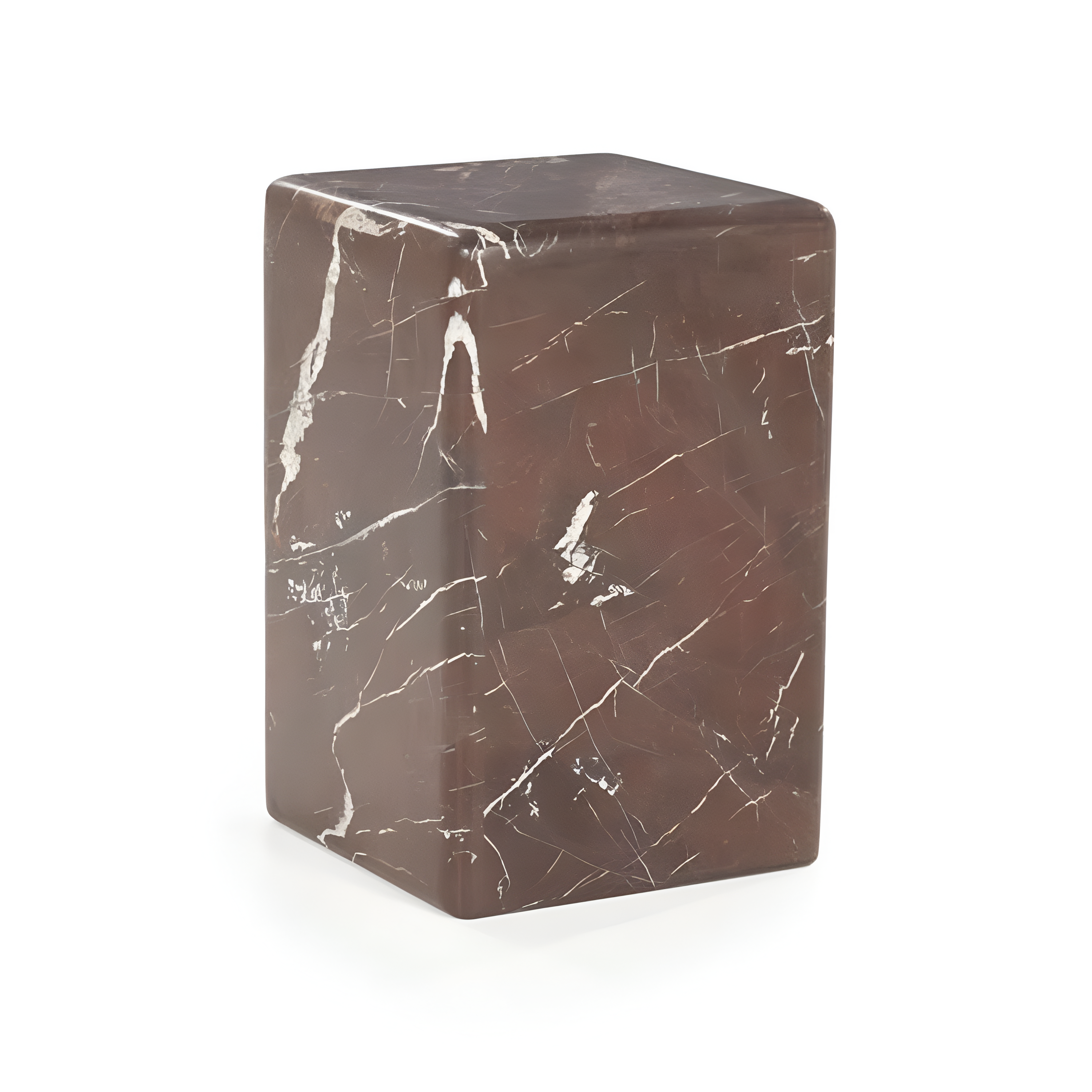 Bočný stolík DICE bordový mramor