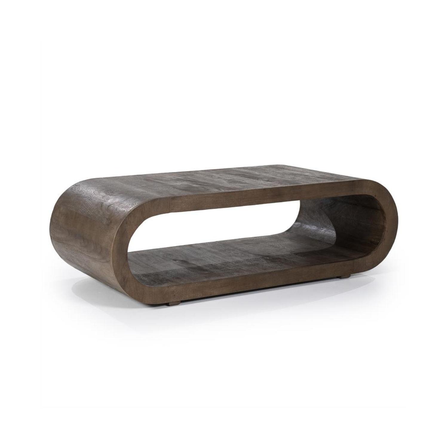 Kávový stolík ELORA tmavohnedé mango drevo