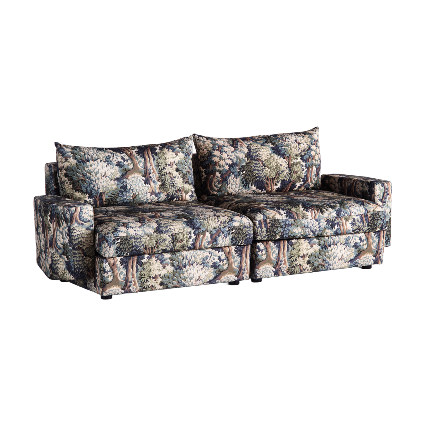 Sofa pre 2 osoby LAUREL s rastlinným motívom