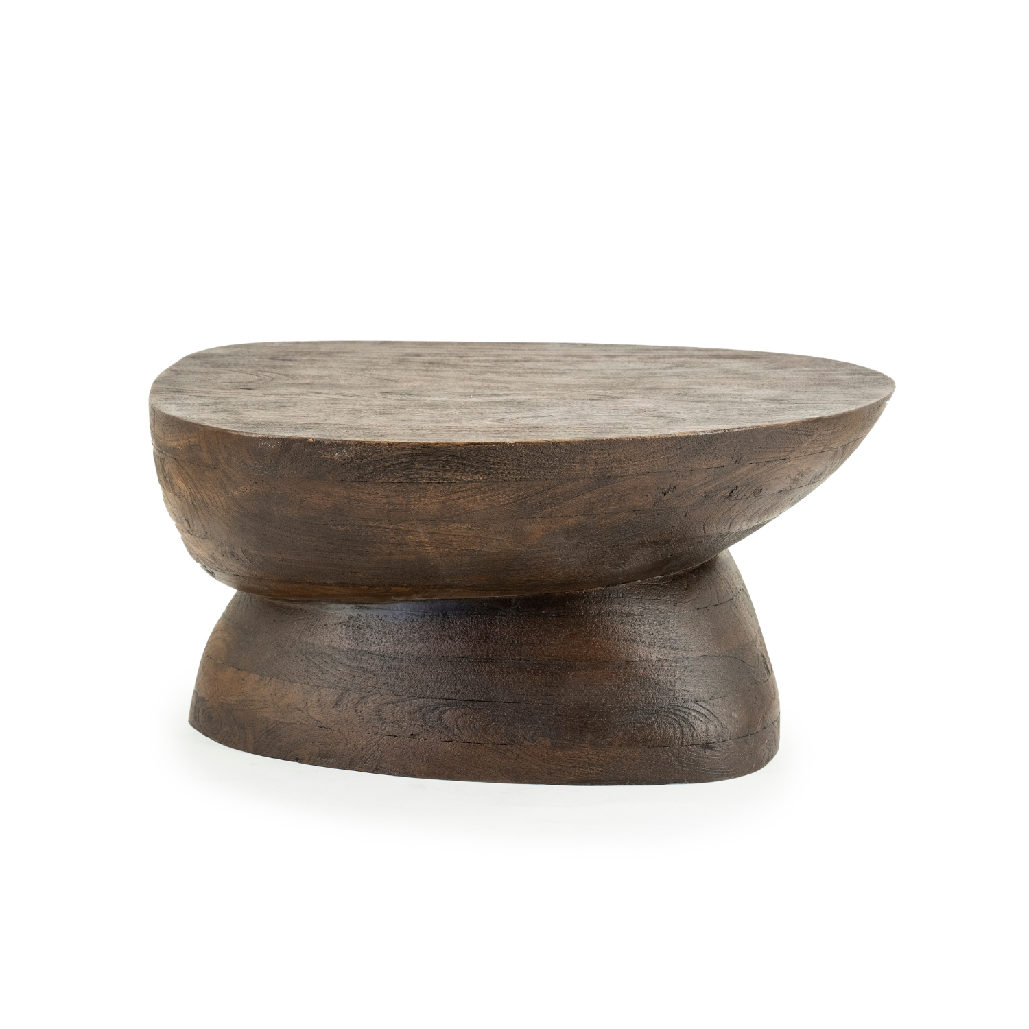COBBLE coffee table dark brown mango wood