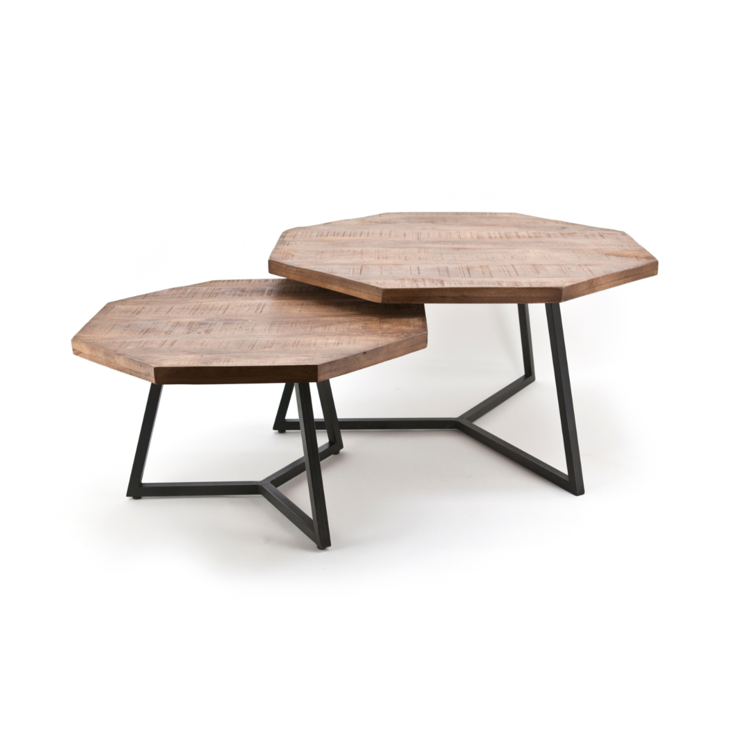 OCTAGON coffee table set mango wood