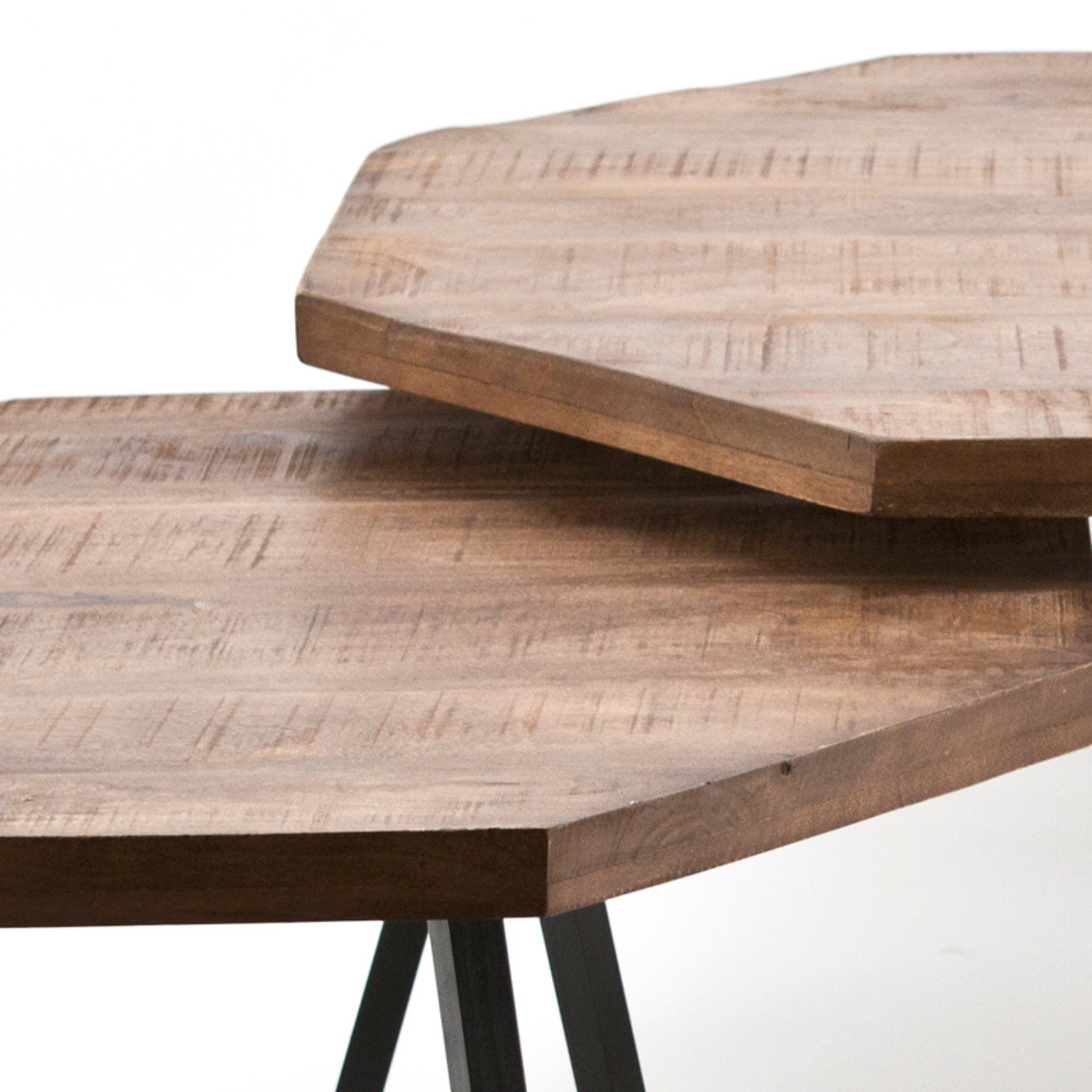 OCTAGON coffee table set mango wood