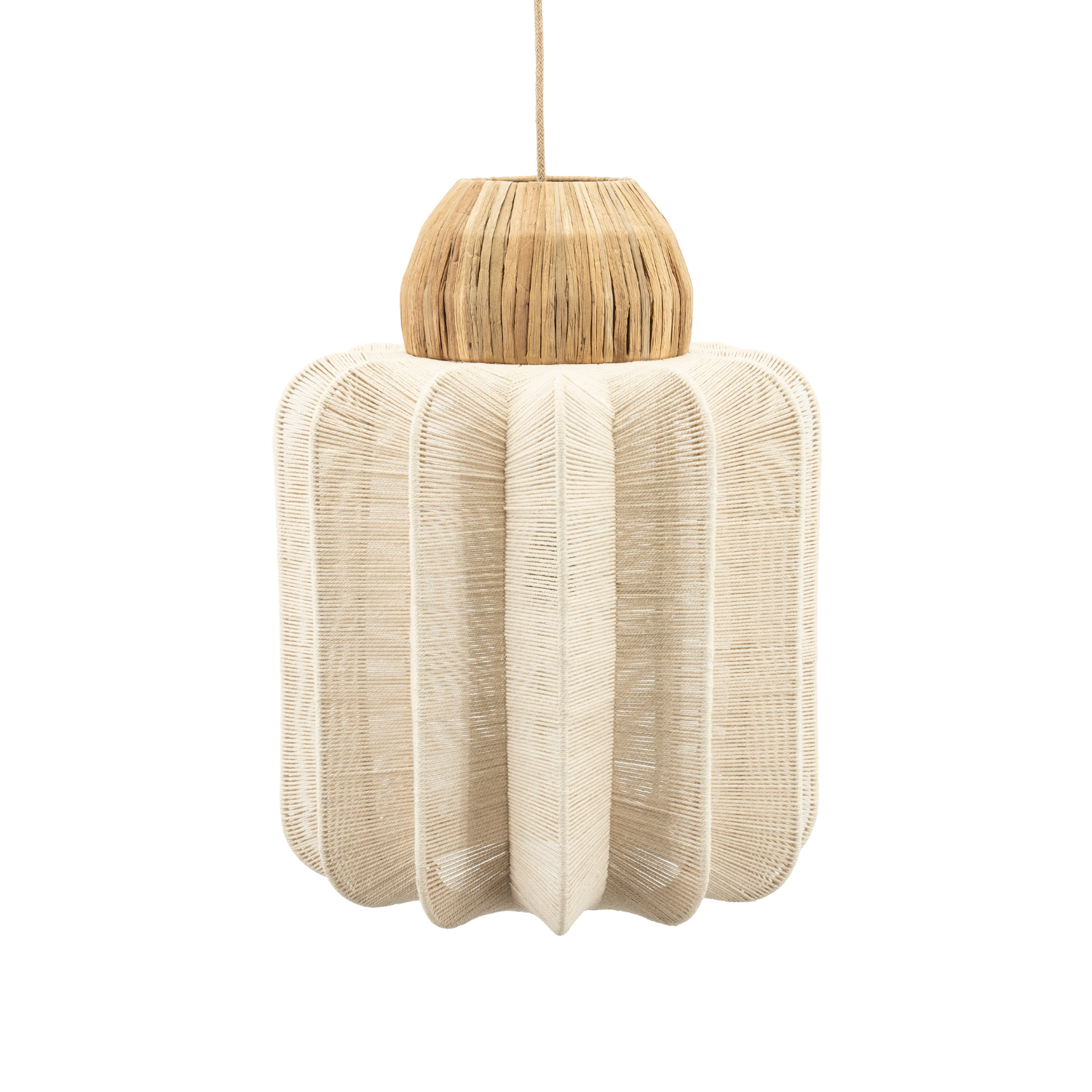 Závesná lampa REB bavlna s morskou trávou