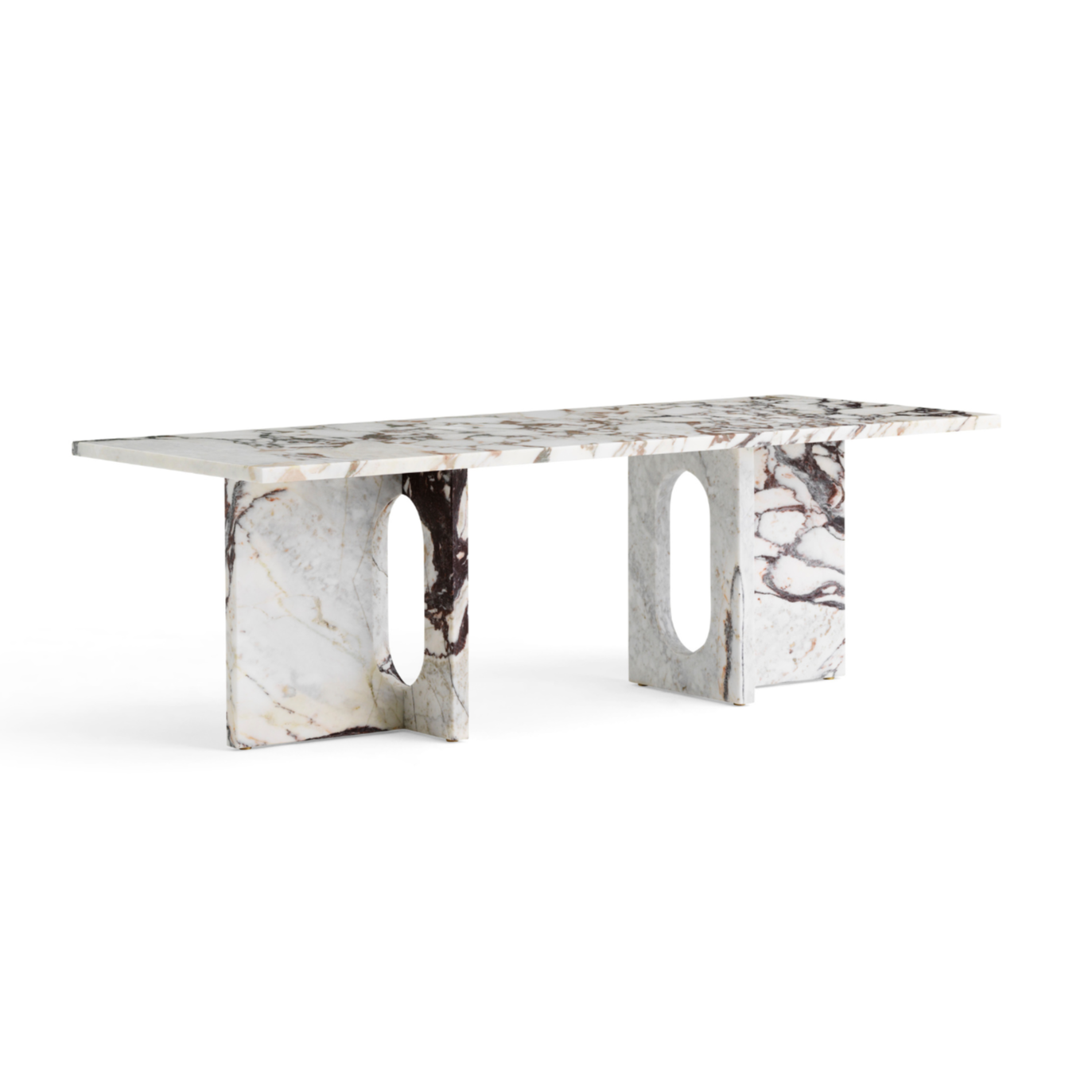 ANDROGYNE coffee table white-brown marble