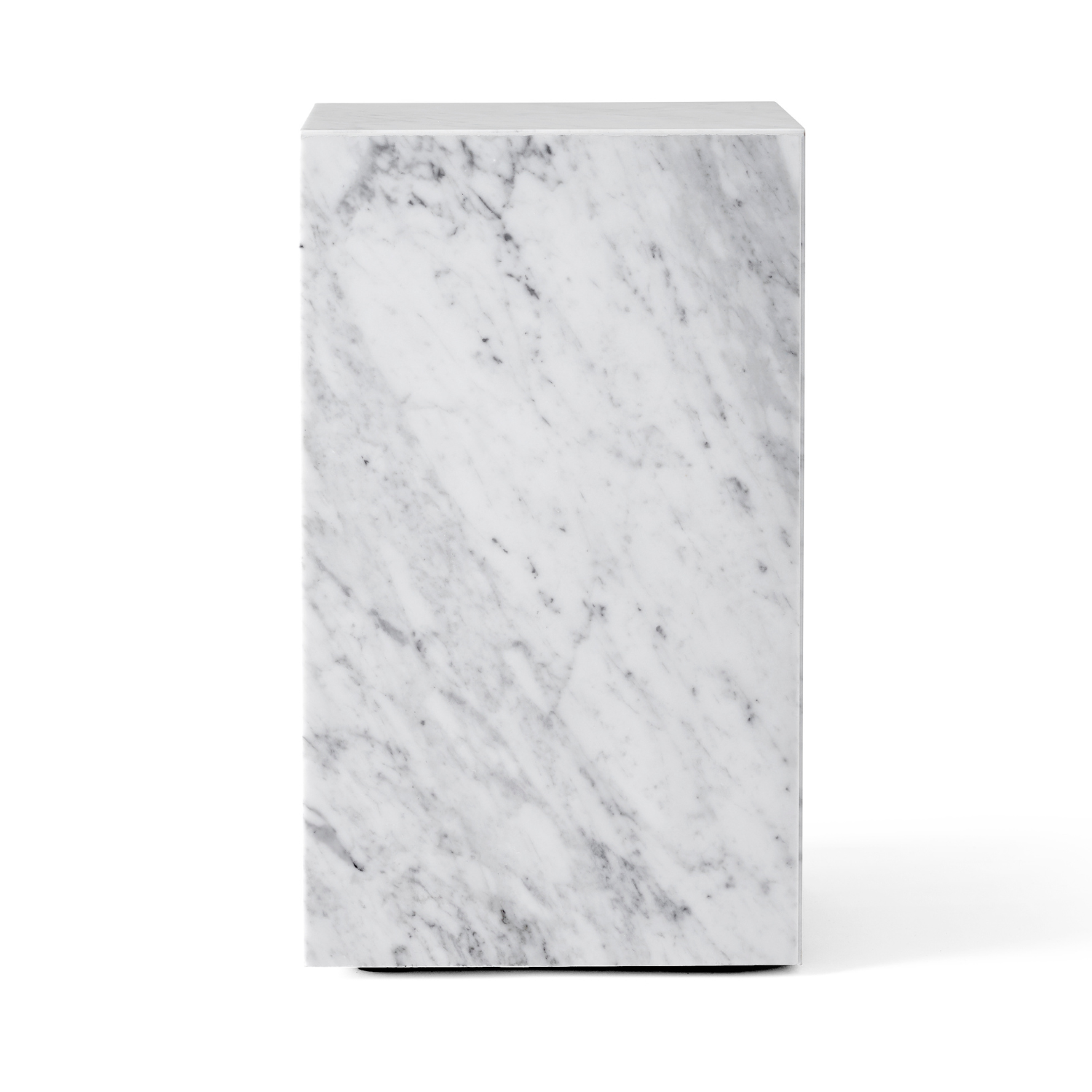 PLINTH Side Table White Marble
