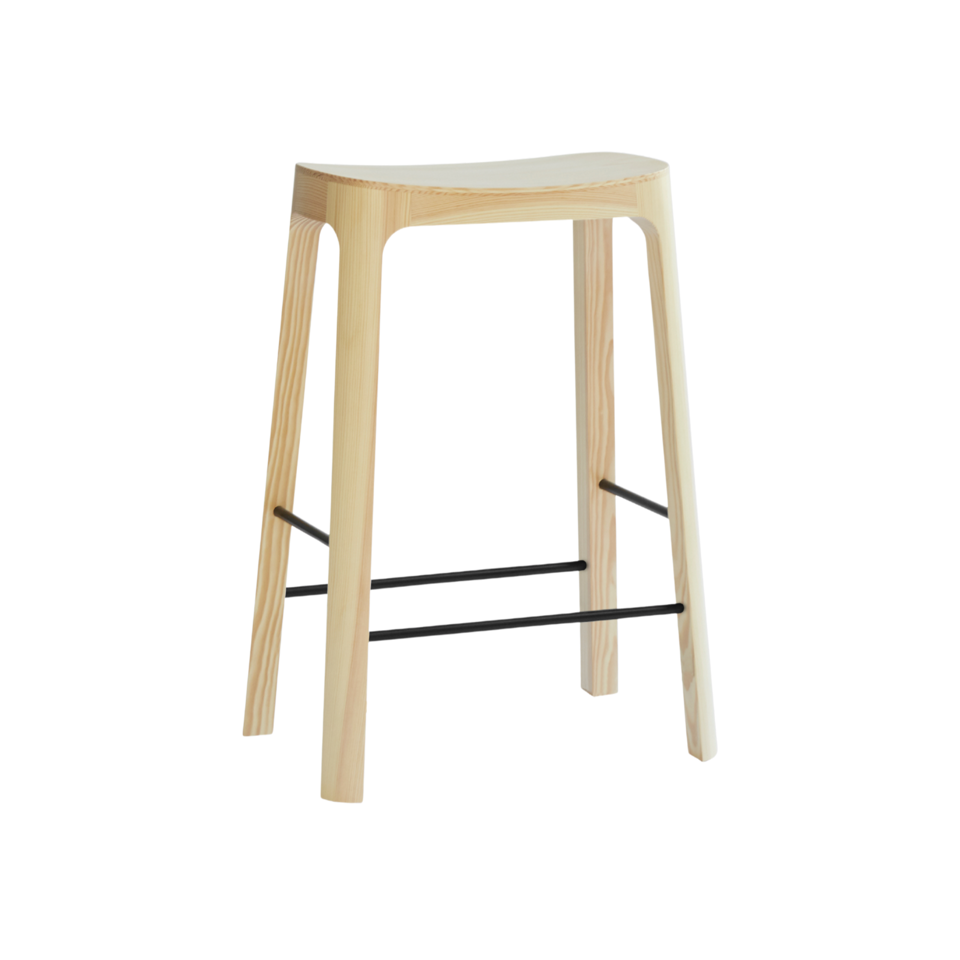 CROFTON Pine Wood Stool