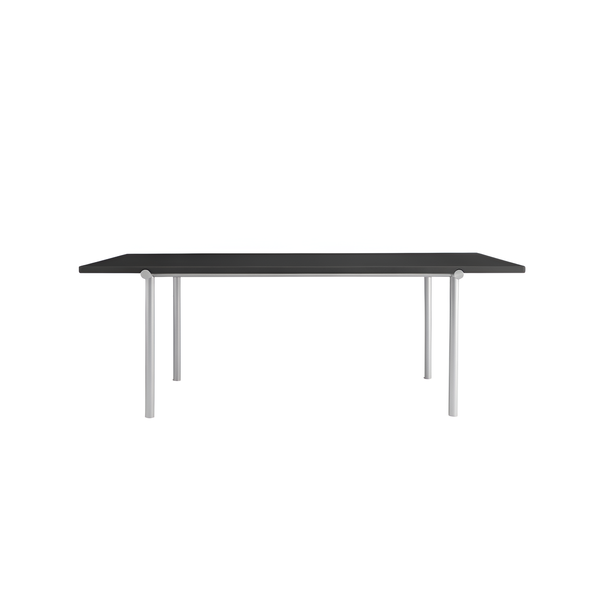 TUBBY TUBE black table with aluminum base