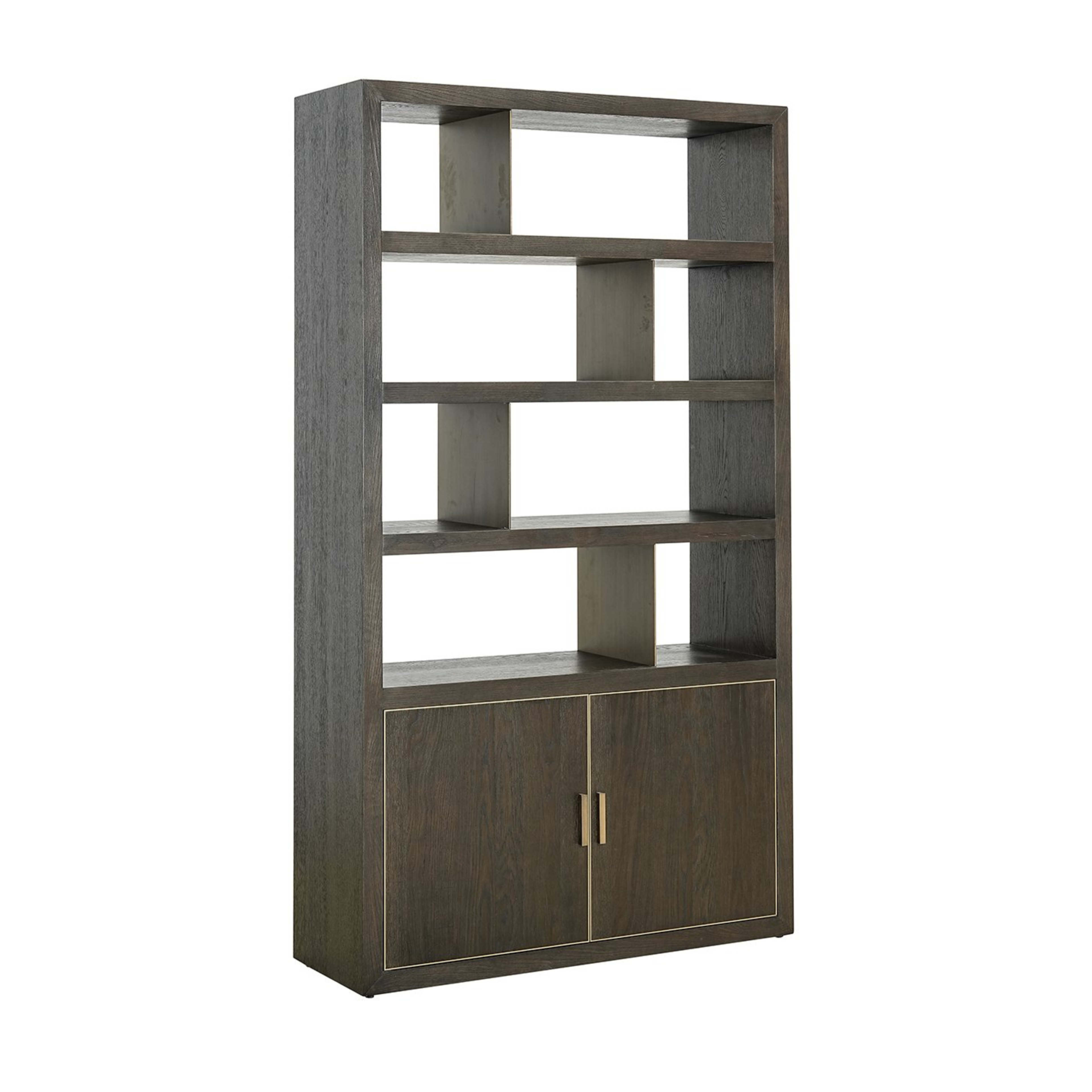 Regál RIVERTREE tmavohnedý dub