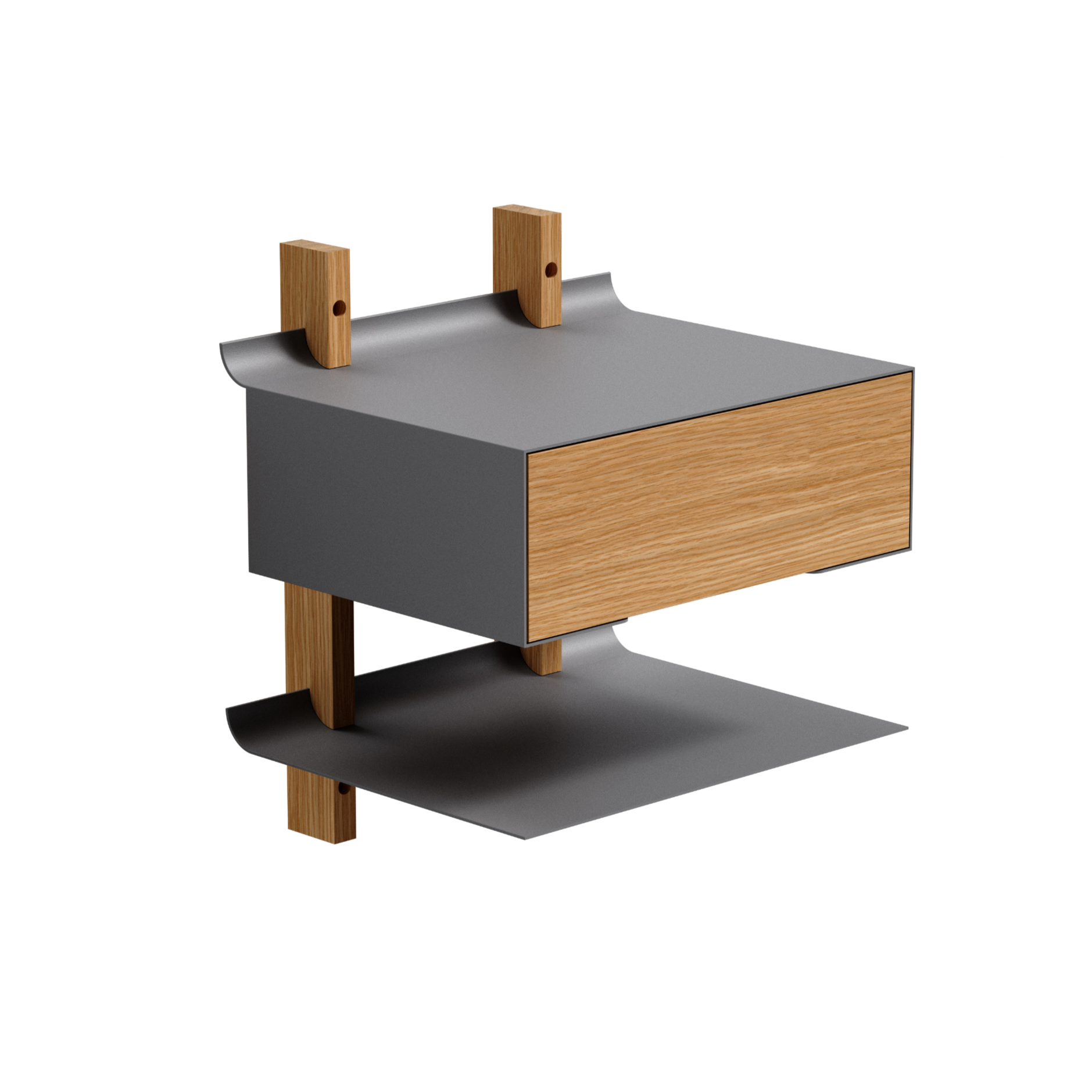 SMILE Nightstand Gray